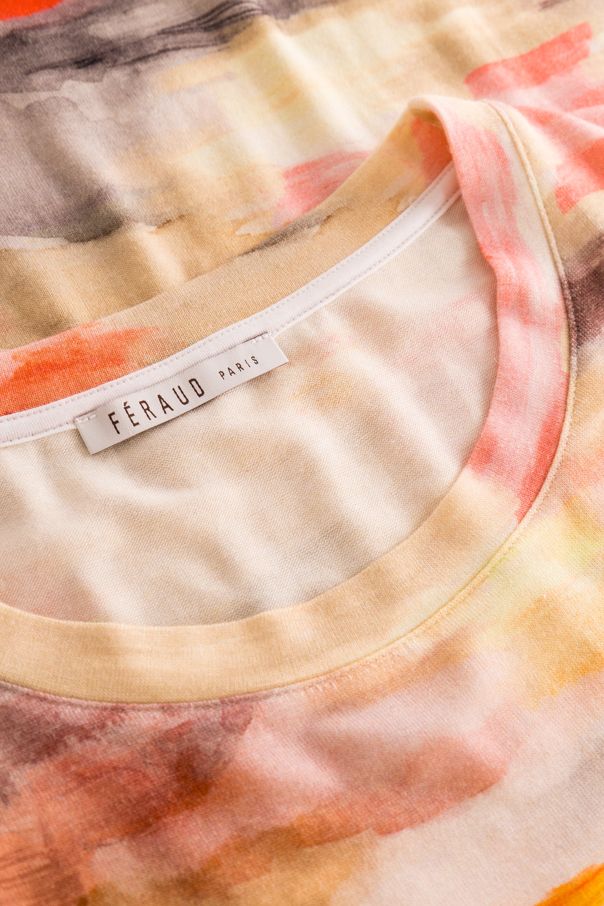 Feraud Shirt, 1/2 Sleeve, Round Neck Knit Print (3231321) Sunrise-Multicolor