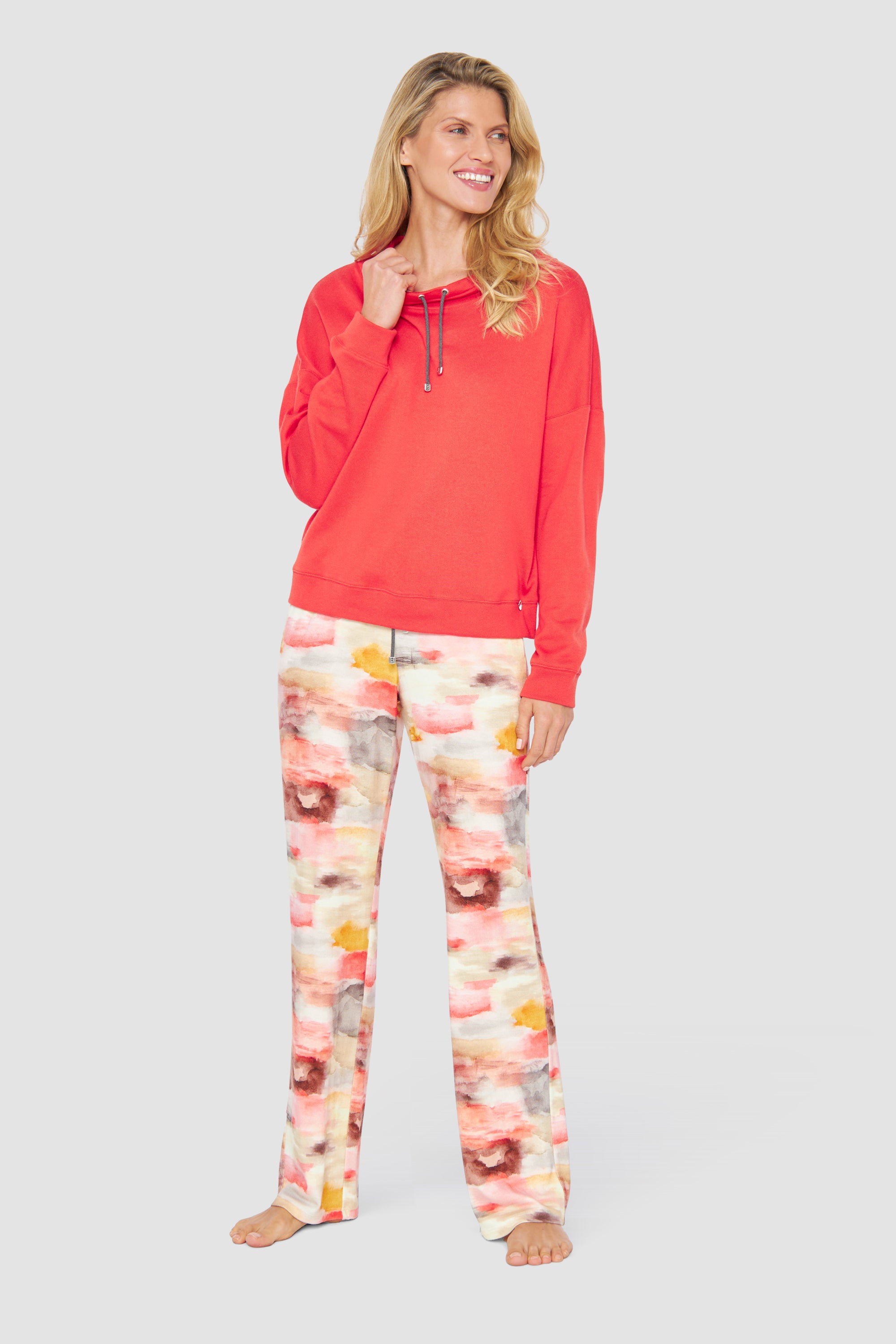 Feraud Pants, 1/1, Pockets Knit Print (3231323) Sunrise-Multicolor