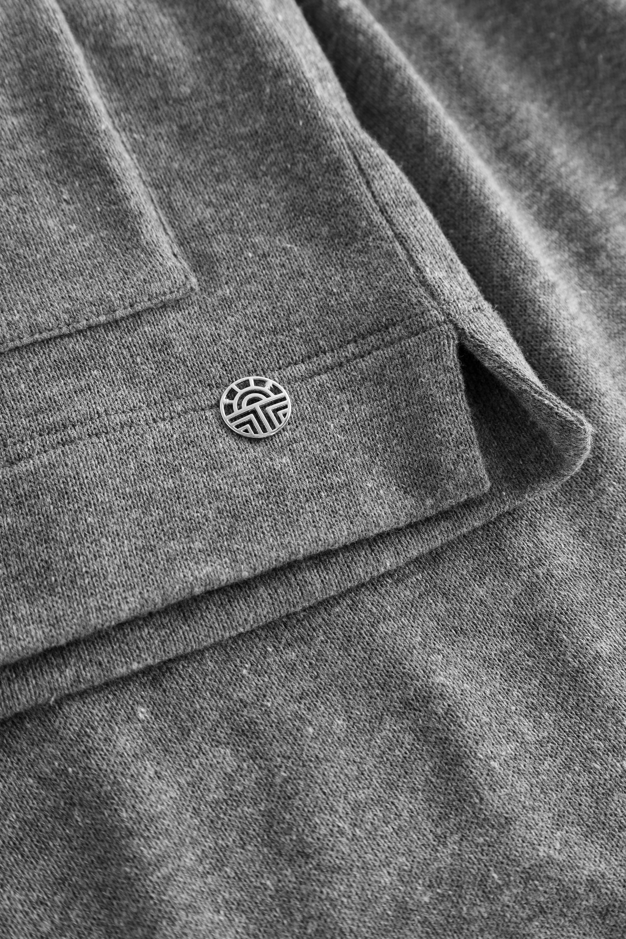 Feraud Shirt, 1/1 Sleeve, Round Neck, Pockets K (3231324) Heather Dark Grey