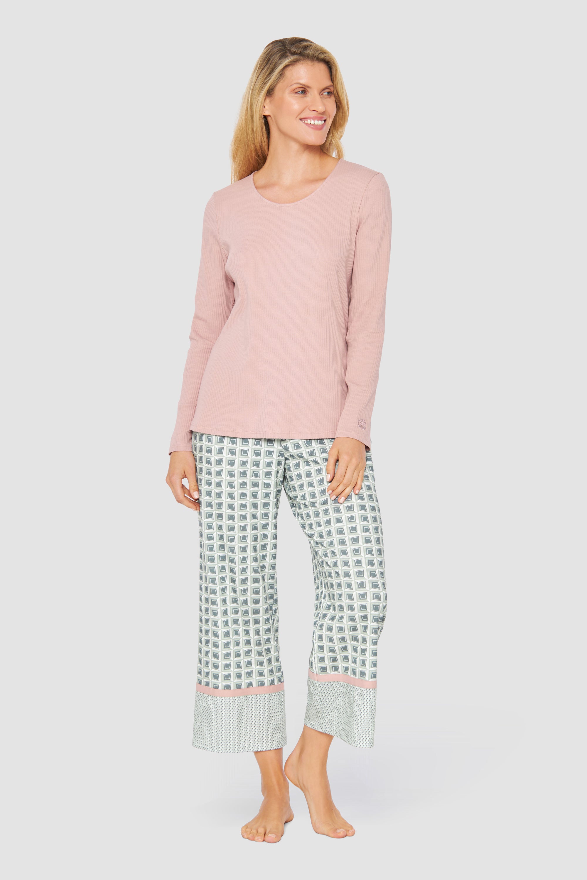 Feraud Pajama, 1/1 Sleeve, Pants 7/8, Round Neck Pu (3231373) Graphic Print