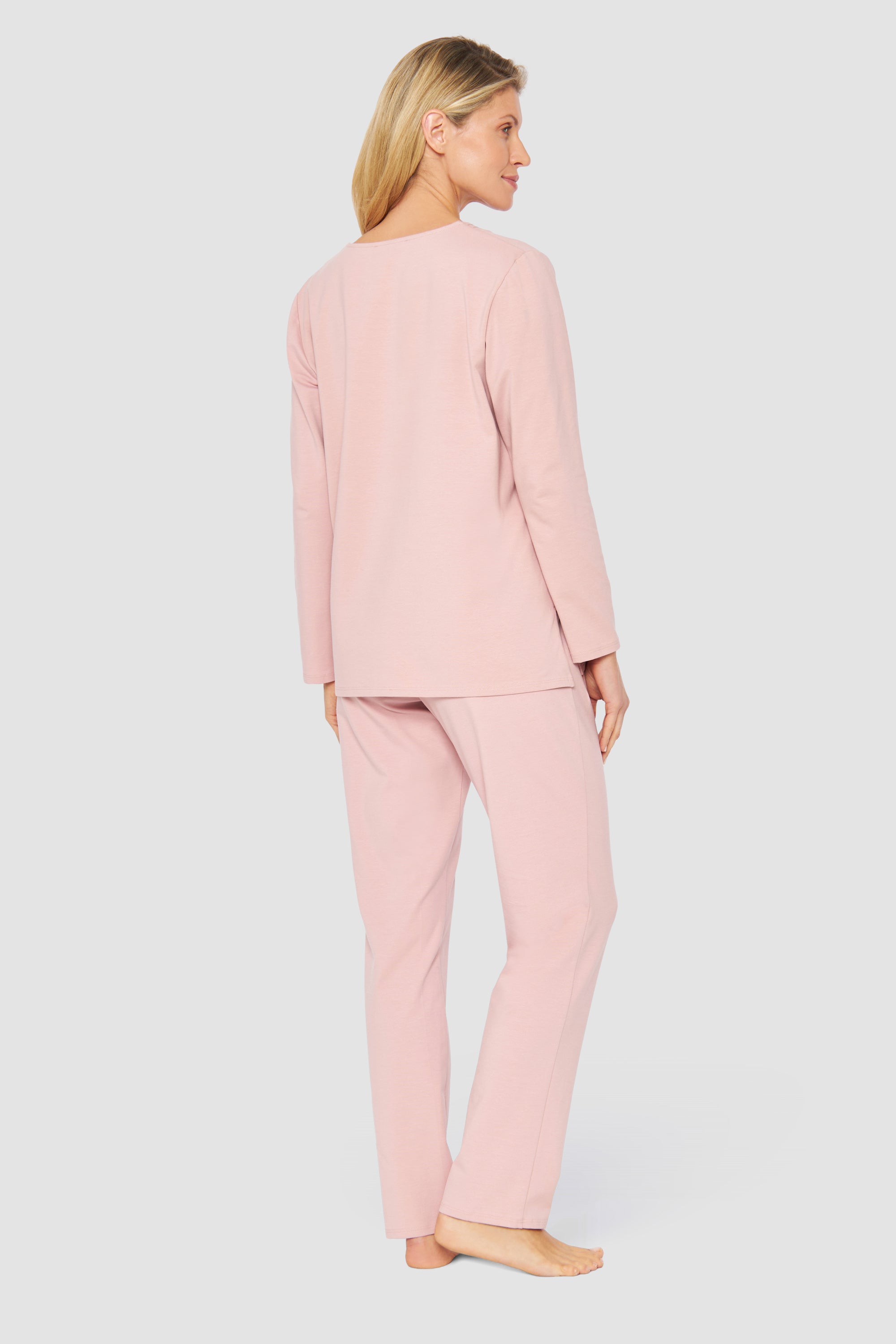 Feraud Pajama, 1/1 Sleeve, Pants 1/1, Round Neck Ha (3231376) Dusty Rose