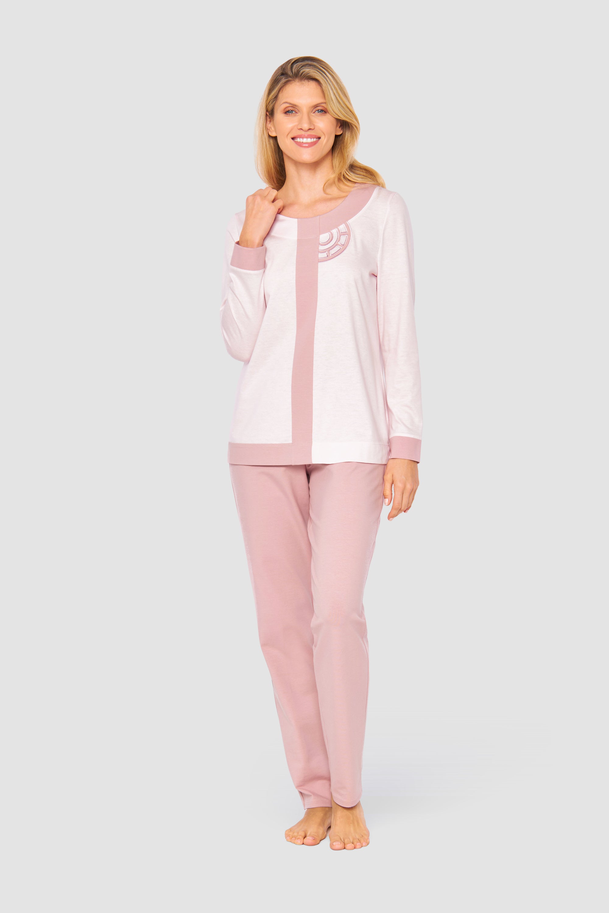 Feraud Pajama,1/1 Sleeve, Pants 1/1, Round Neck Col (3231379) Colourblocking