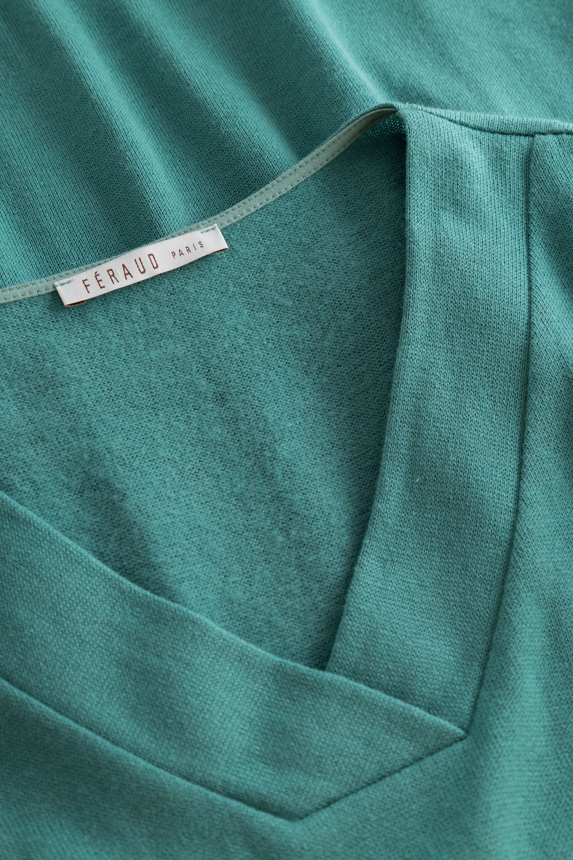 Feraud Shirt, 1/1 Sleeve, V-Neck Knit Uni (3231390) Frozen Green