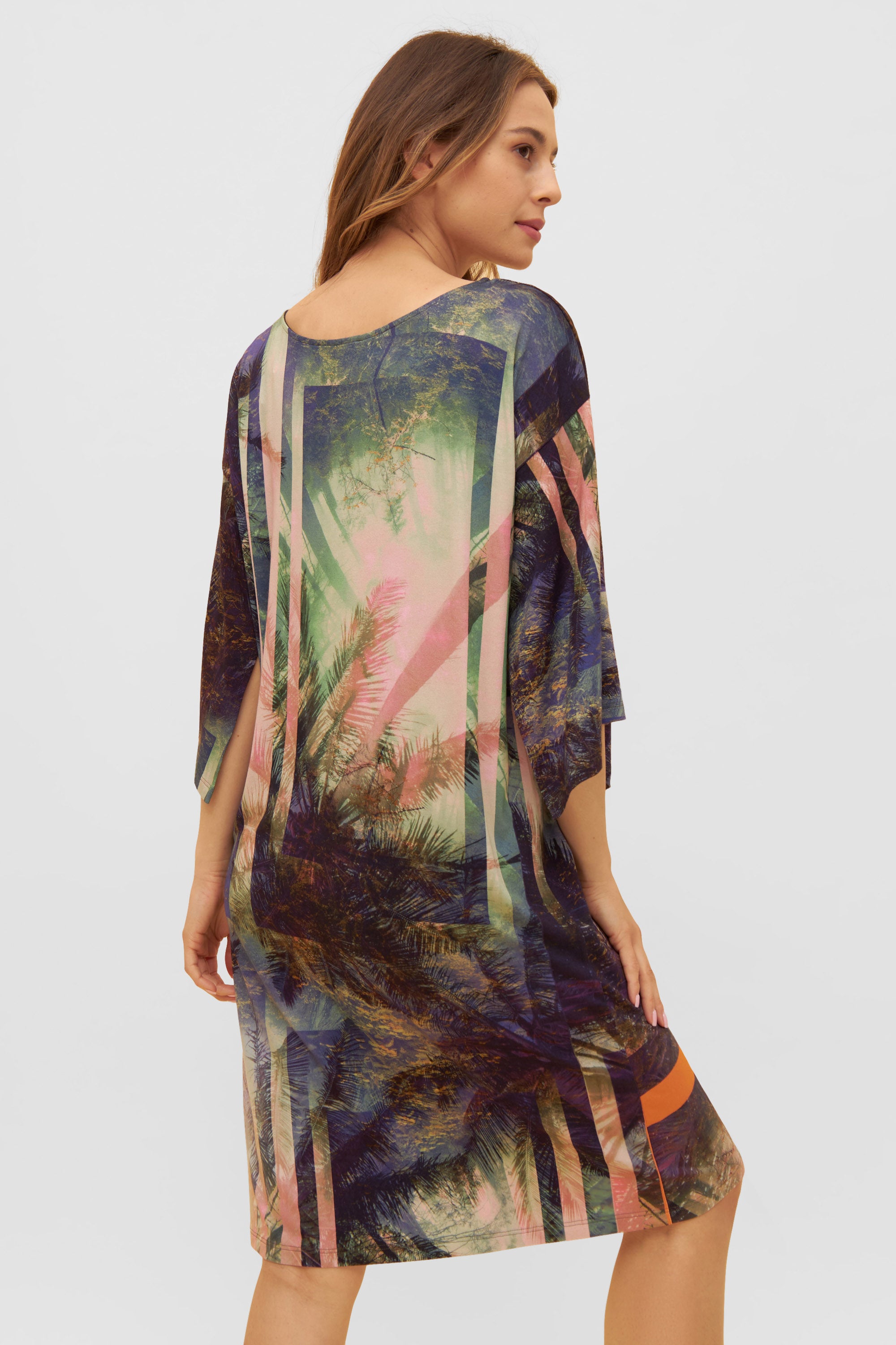 Feraud Beach Dress, 3/4 Sleeve, Round Neck Mystic Feraud (3235102) Palm Beach