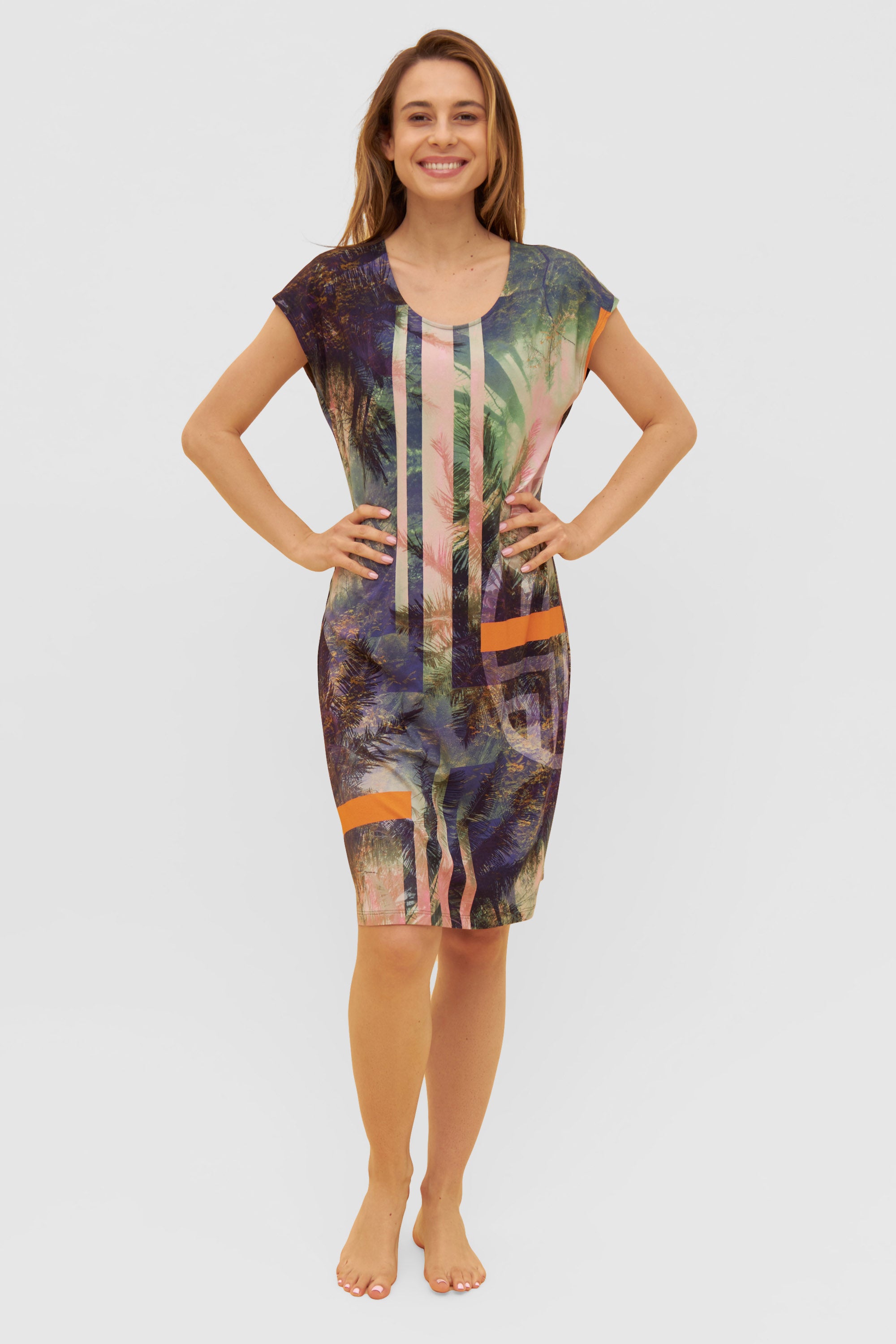Feraud Beach Dress, Overcut, Round Neck Mystic Feraud (3235103) Palm Beach