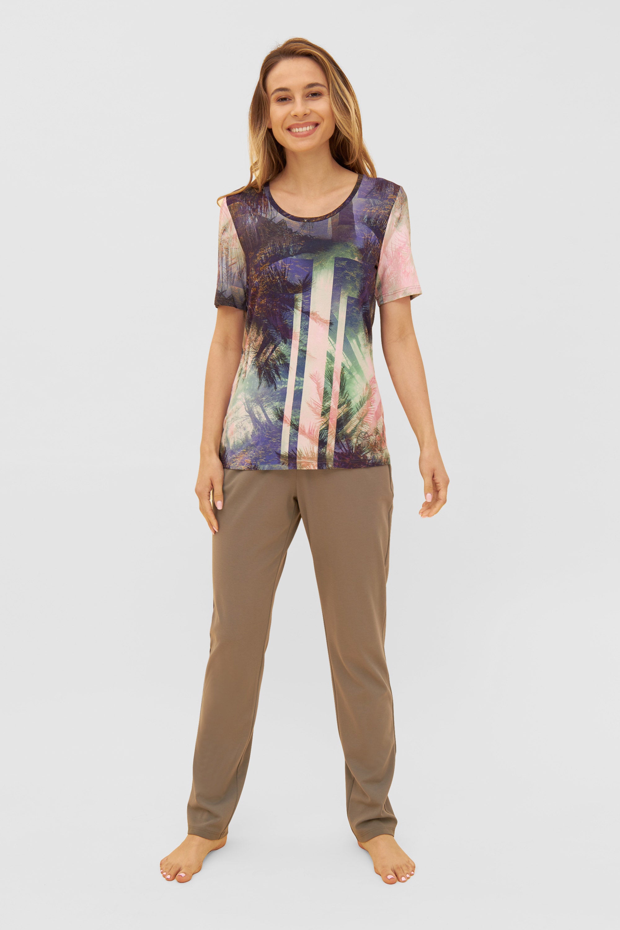 Feraud T-Shirt, 1/2 Sleeve, Round Neck Mystical (3235108) Palm Beach