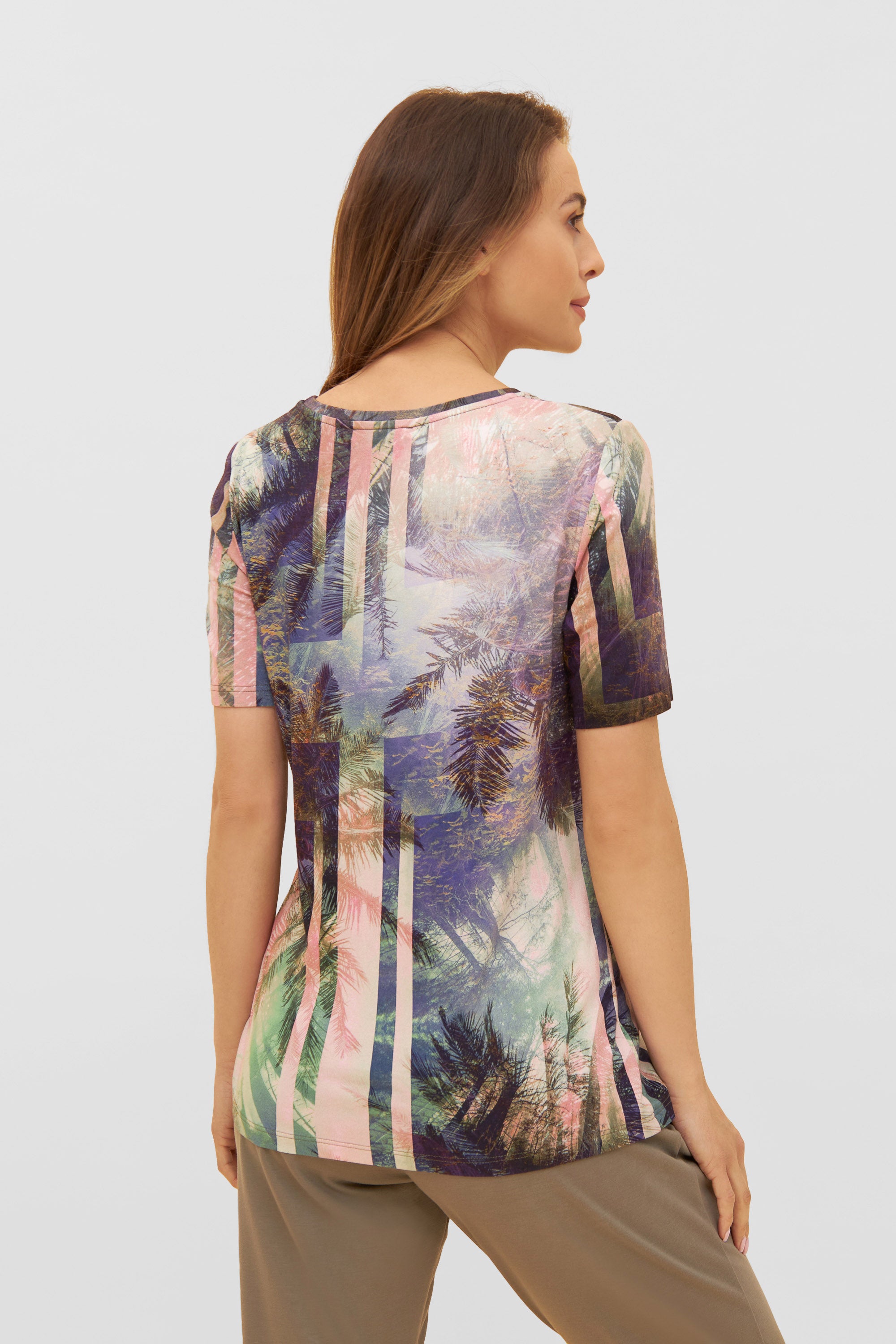 Feraud T-Shirt, 1/2 Sleeve, Round Neck Mystical (3235108) Palm Beach