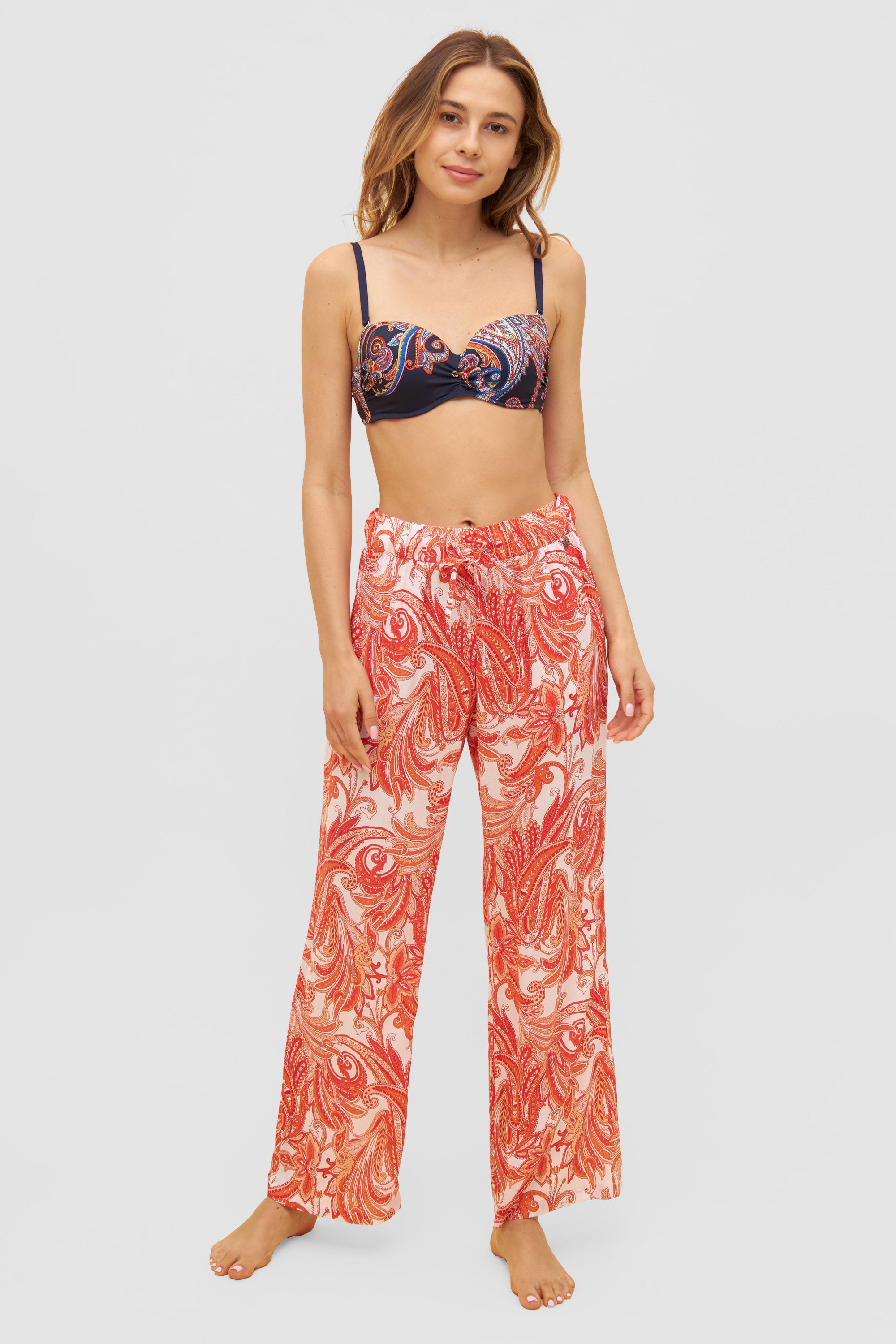 Feraud Pants, 1/1, Pockets, Culotte Coral Reef (3235126) Paisley