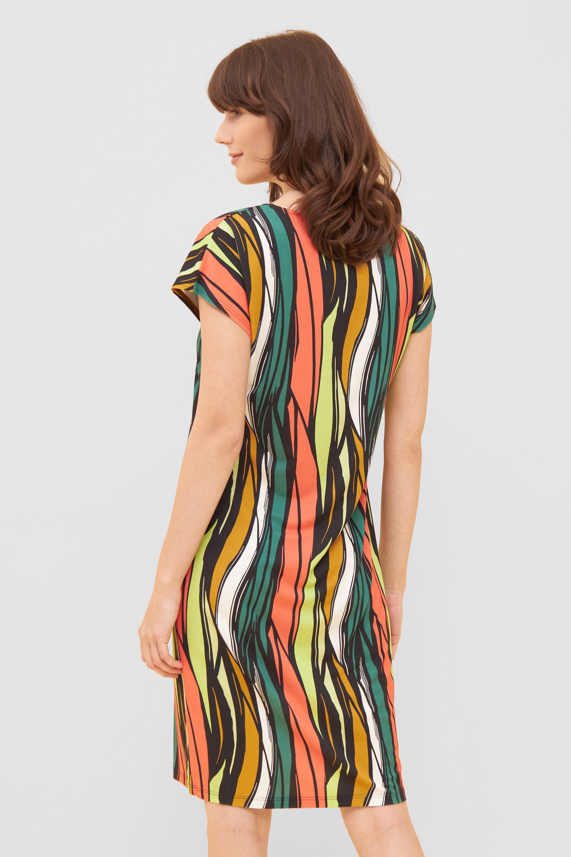 Feraud Beach Dress, Overcut, Round Neck Jungle Vines (3235145) Multicolor Grafik