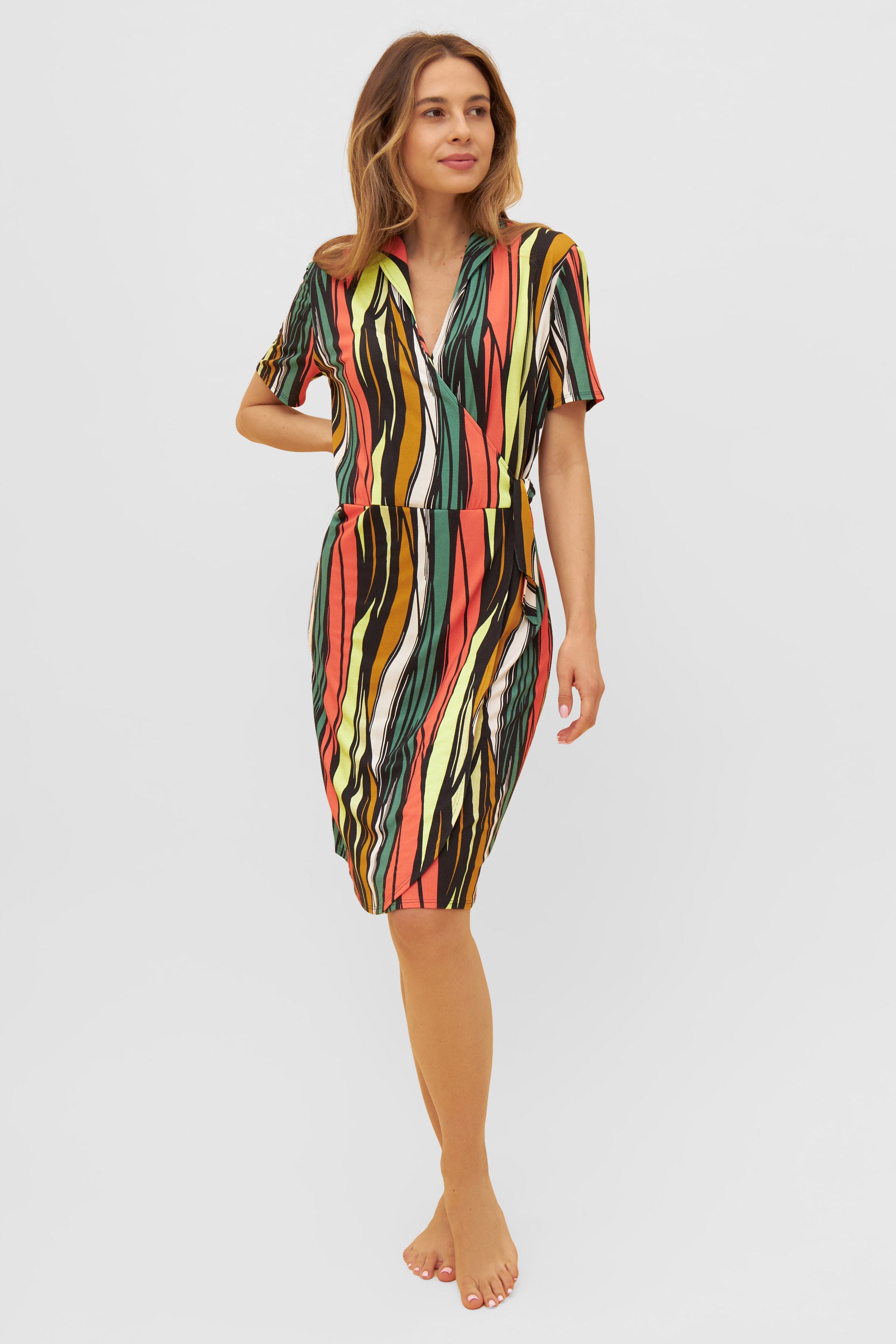 Feraud Beach Dress, Druck 2, 1/2 Sleeve Jungle Vines (3235146) Multicolor Grafik