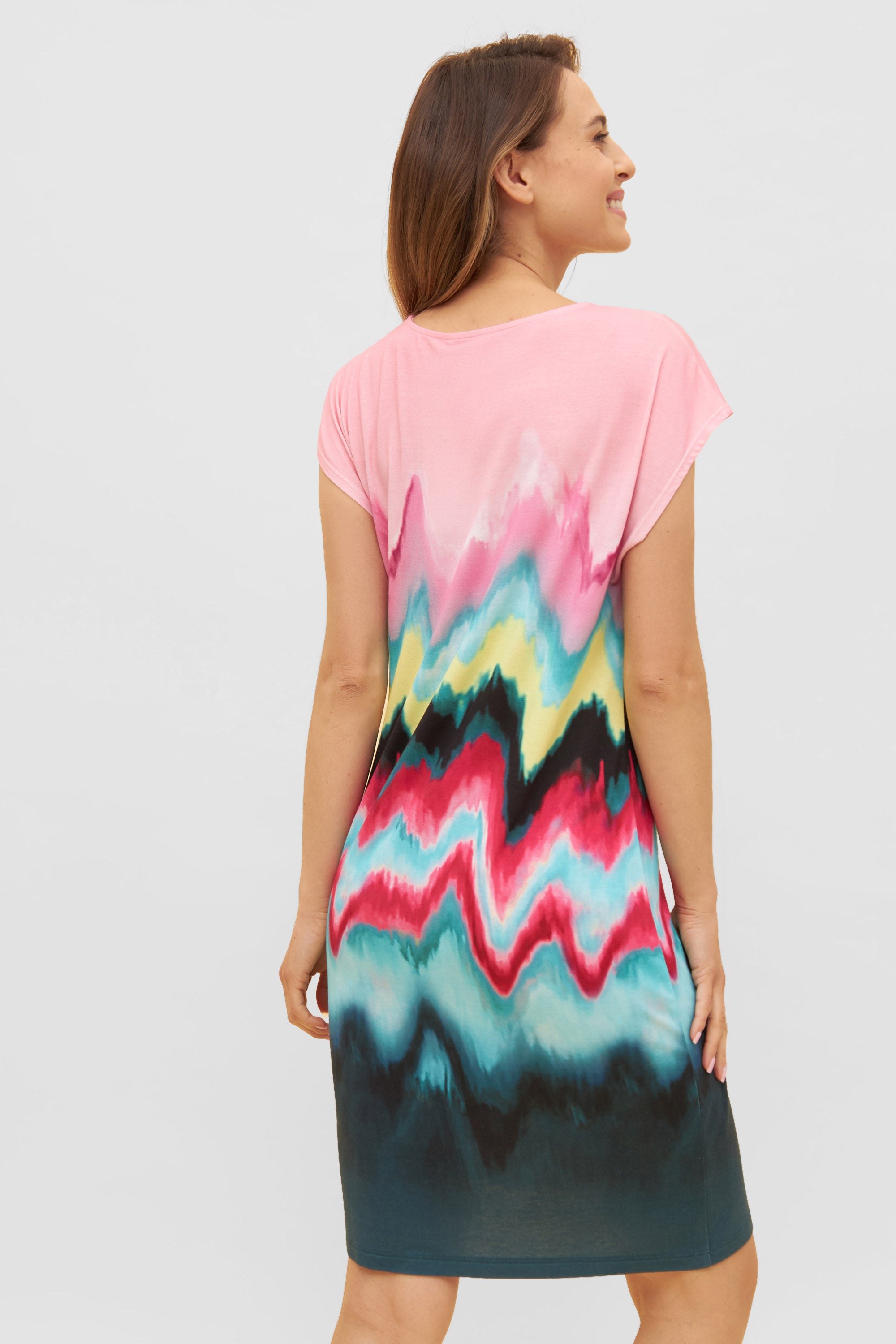 Feraud Beach Dress, Sleeveless Colored Waves (3235160) Dynamic Print