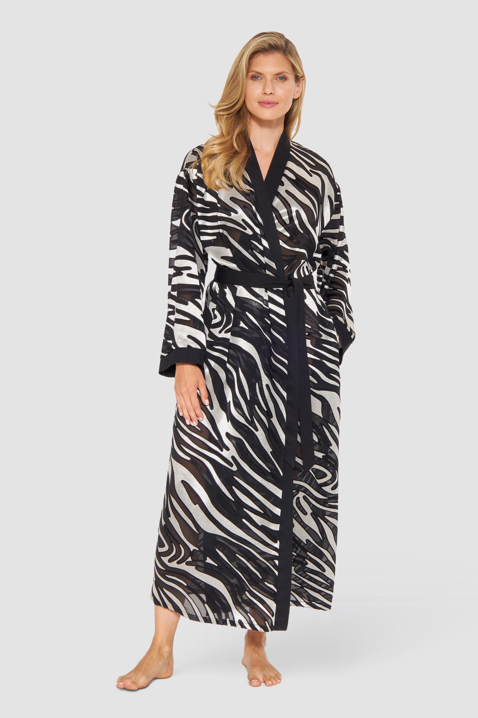 Feraud Robe, 1/1 Sleeve, Wrap-Around, Pockets D (3241018) Magic Black