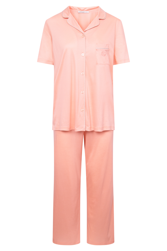 Féraud Pyjamas front view in Sun Orange
