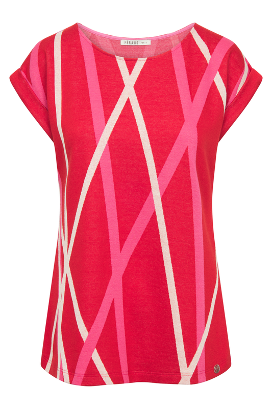 Féraud Lounge Top front view in Artstripe