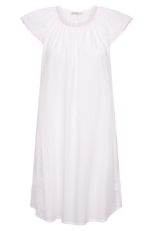 Féraud Nightgown front view in Mini Dots