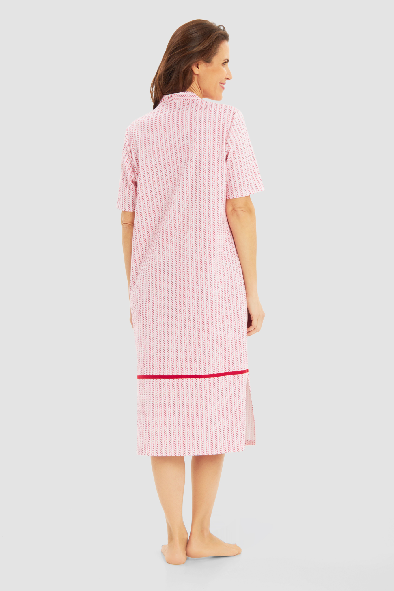 Féraud Nightgown back view in Minimal Print