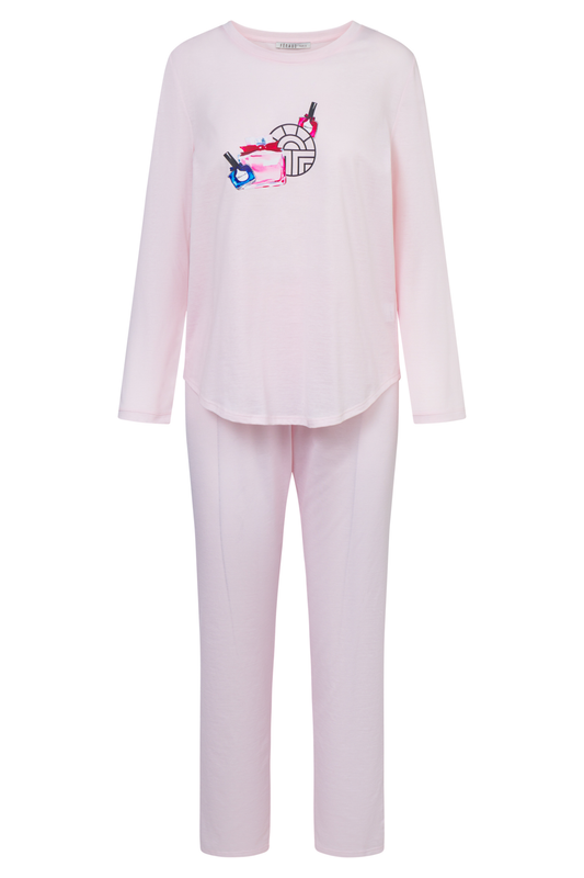 Féraud Pyjamas front view in Rose