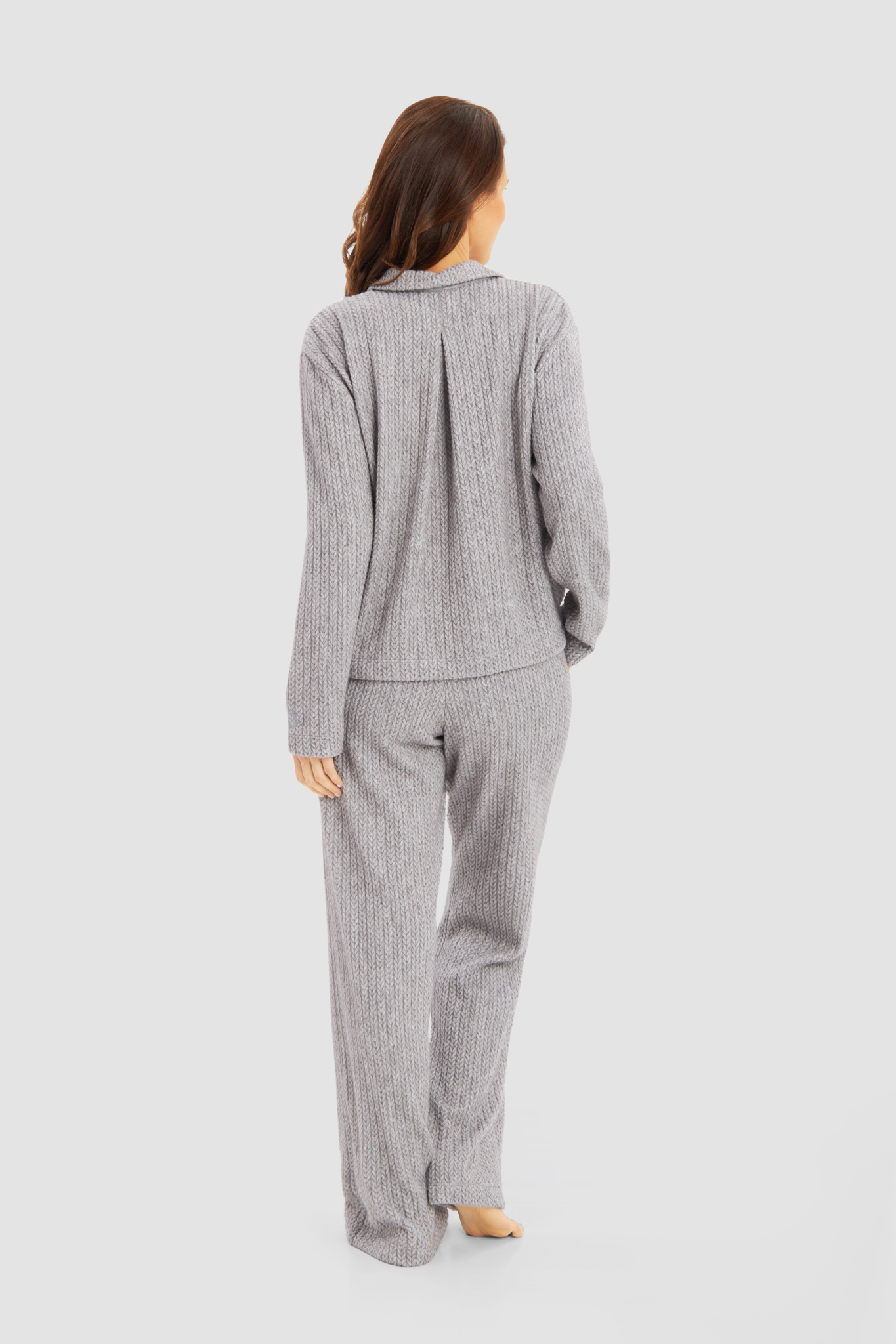 Féraud Lounge Set back view in Heather Grey