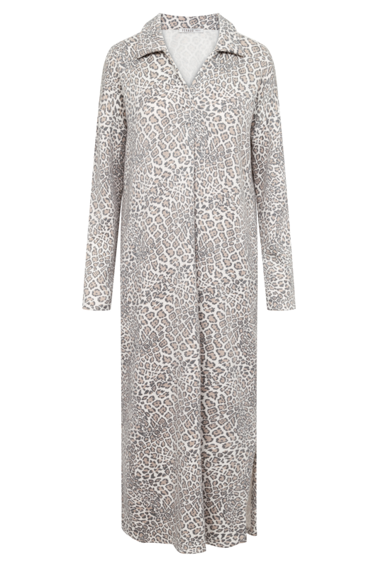 Féraud House Dress front view in Modern Leo