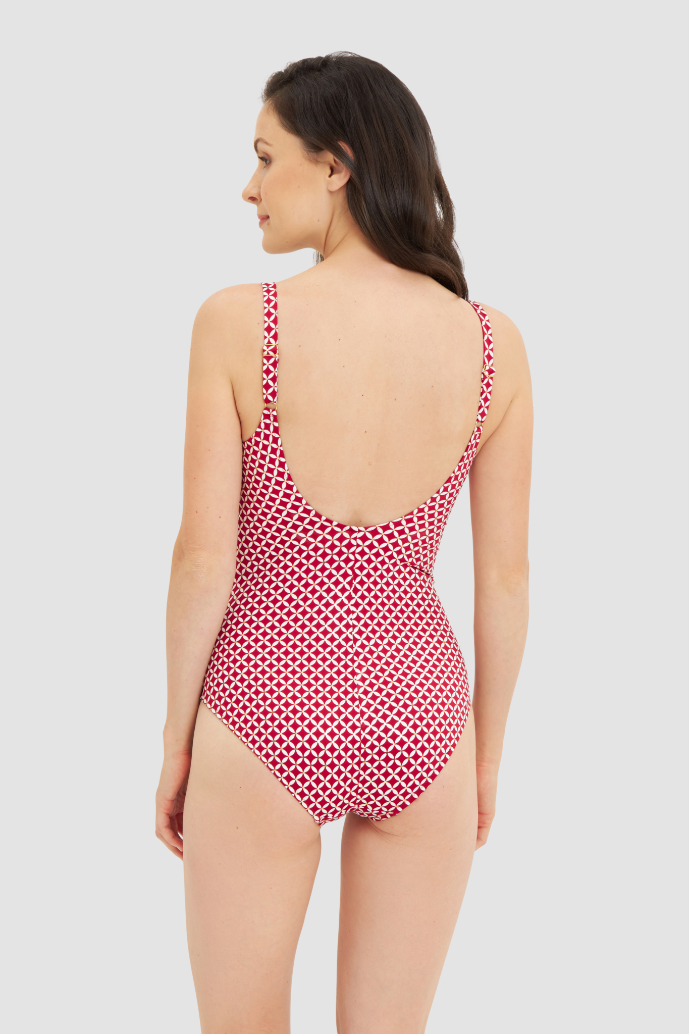 Féraud Swimsuit back view in Graphic Minimal