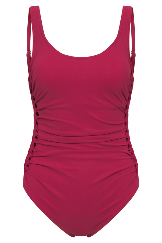Féraud Swimsuit front view in Chianti