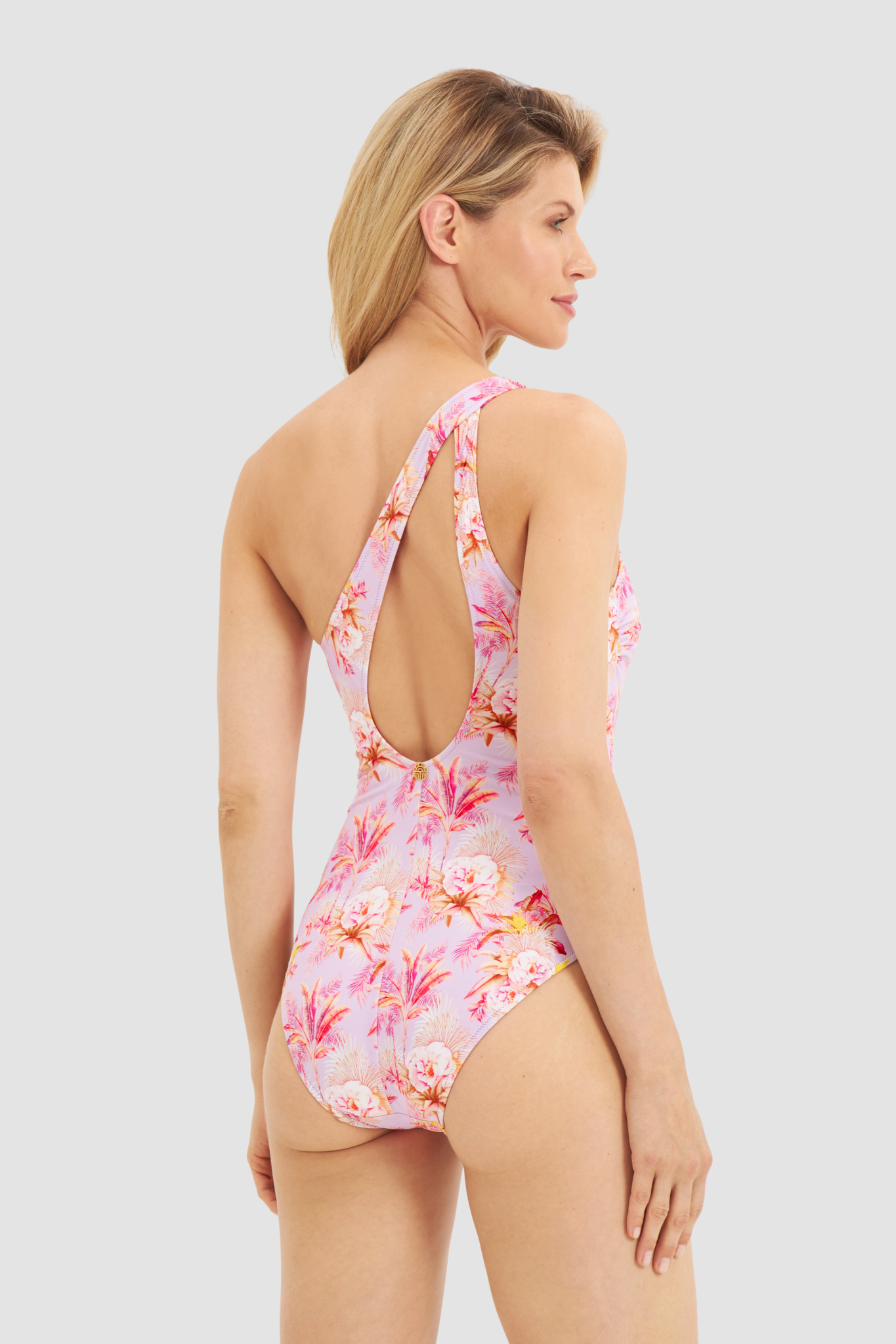 Féraud Swimsuit back view in Summer Bloom