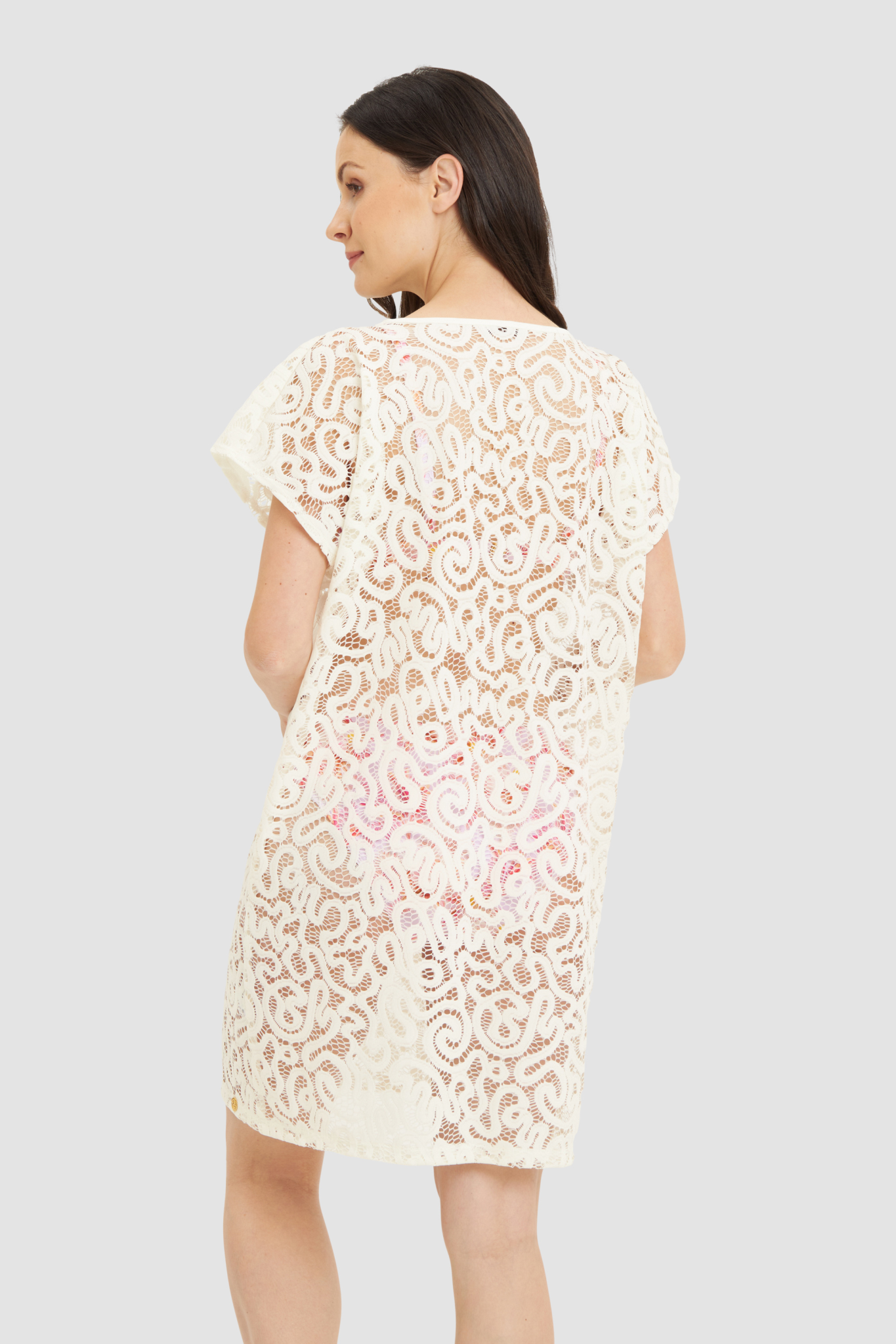 Féraud Beach Dress back view in Ivory