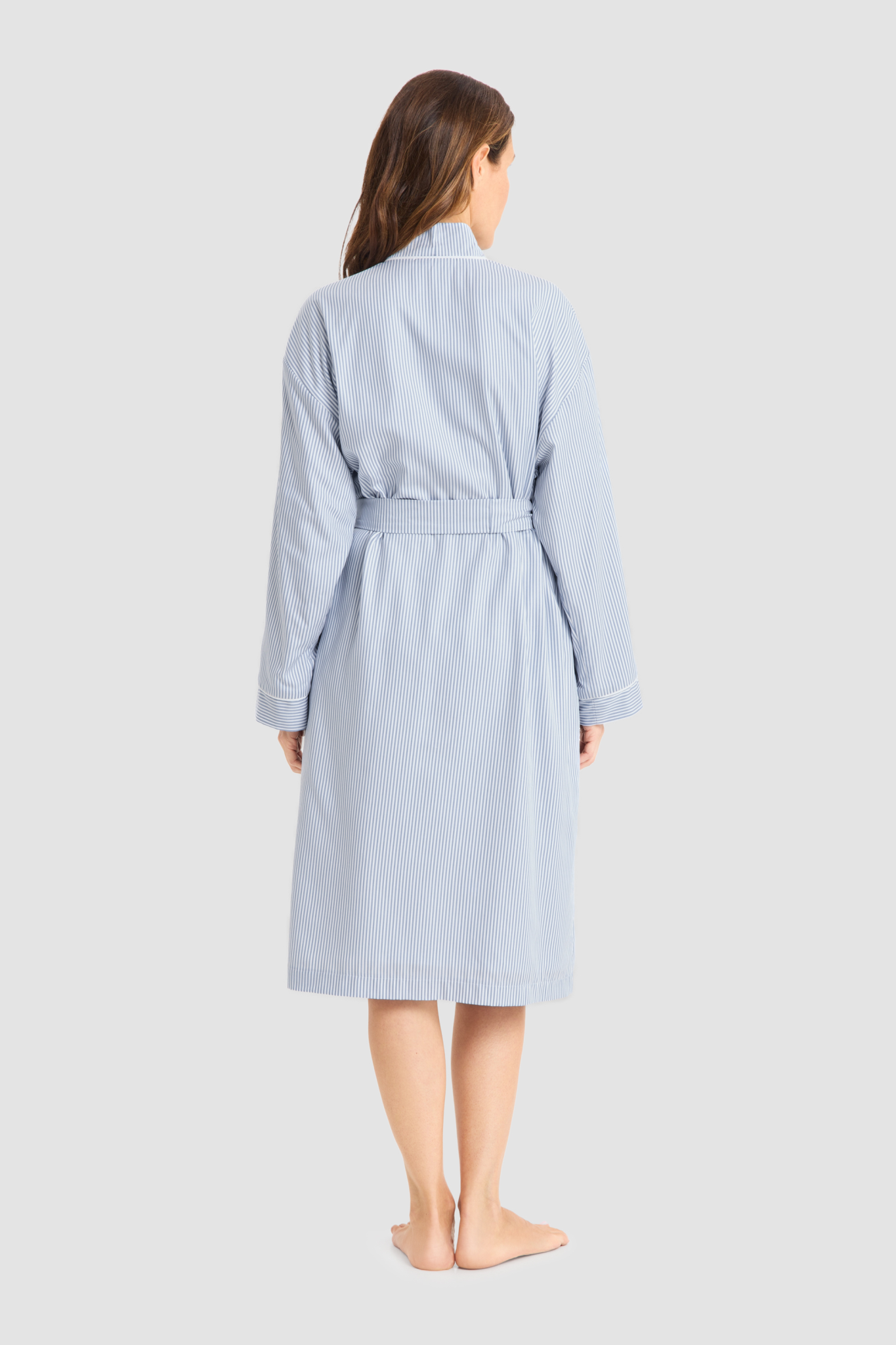Féraud Robe back view in Stripe Blue