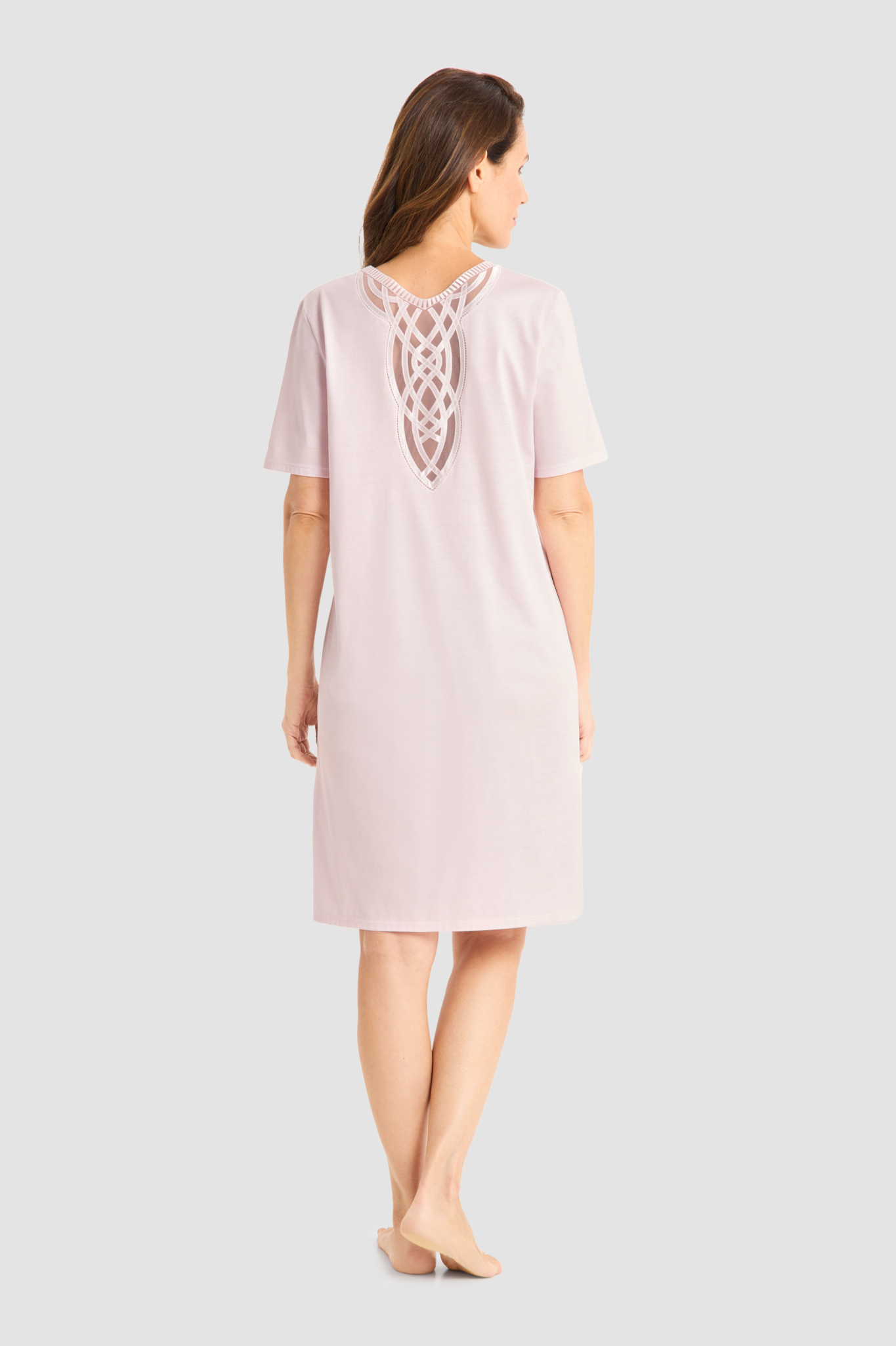 Féraud Nightgown back view in Romantic Rose