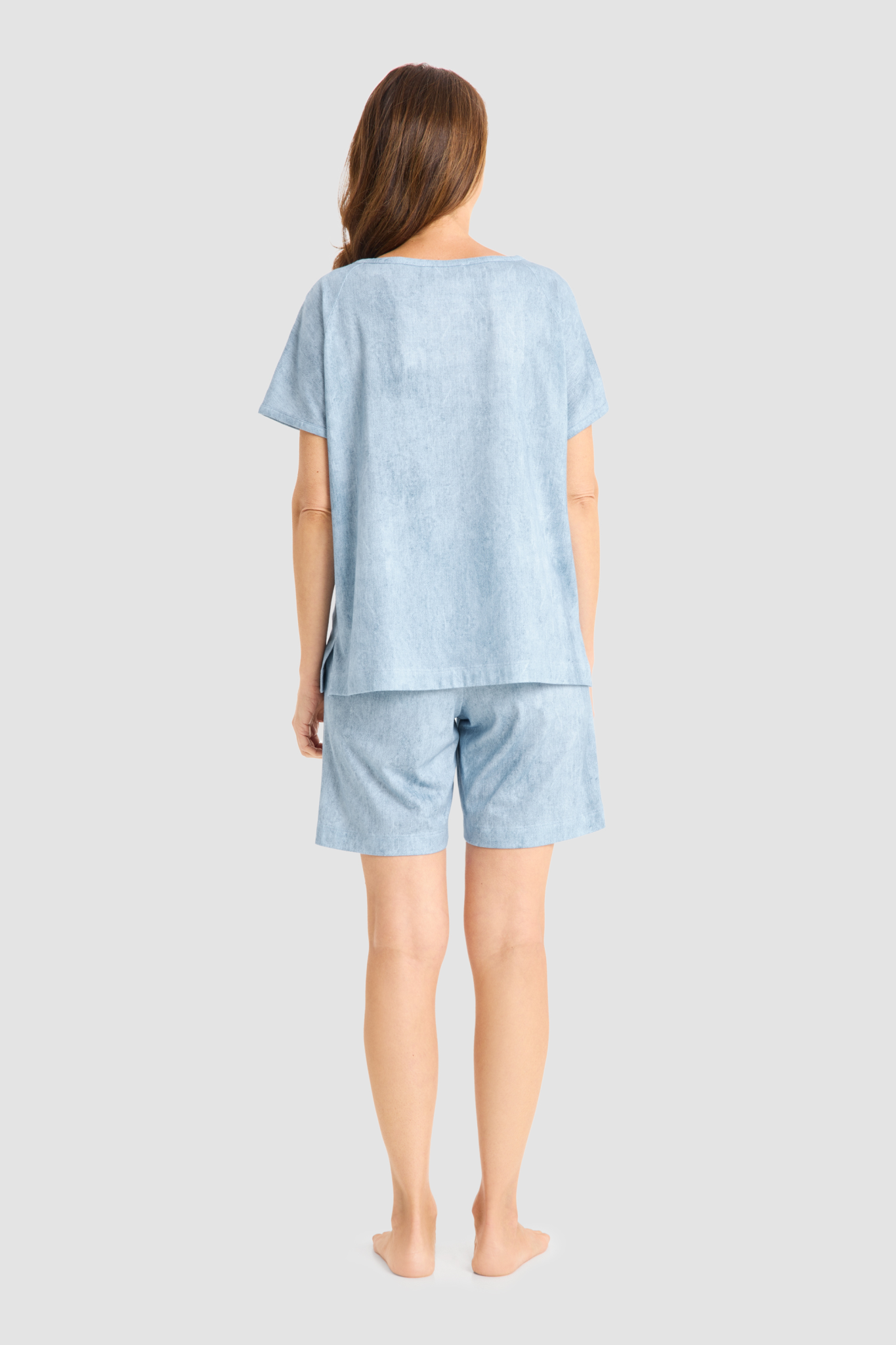 Féraud Lounge Top back view in Denim