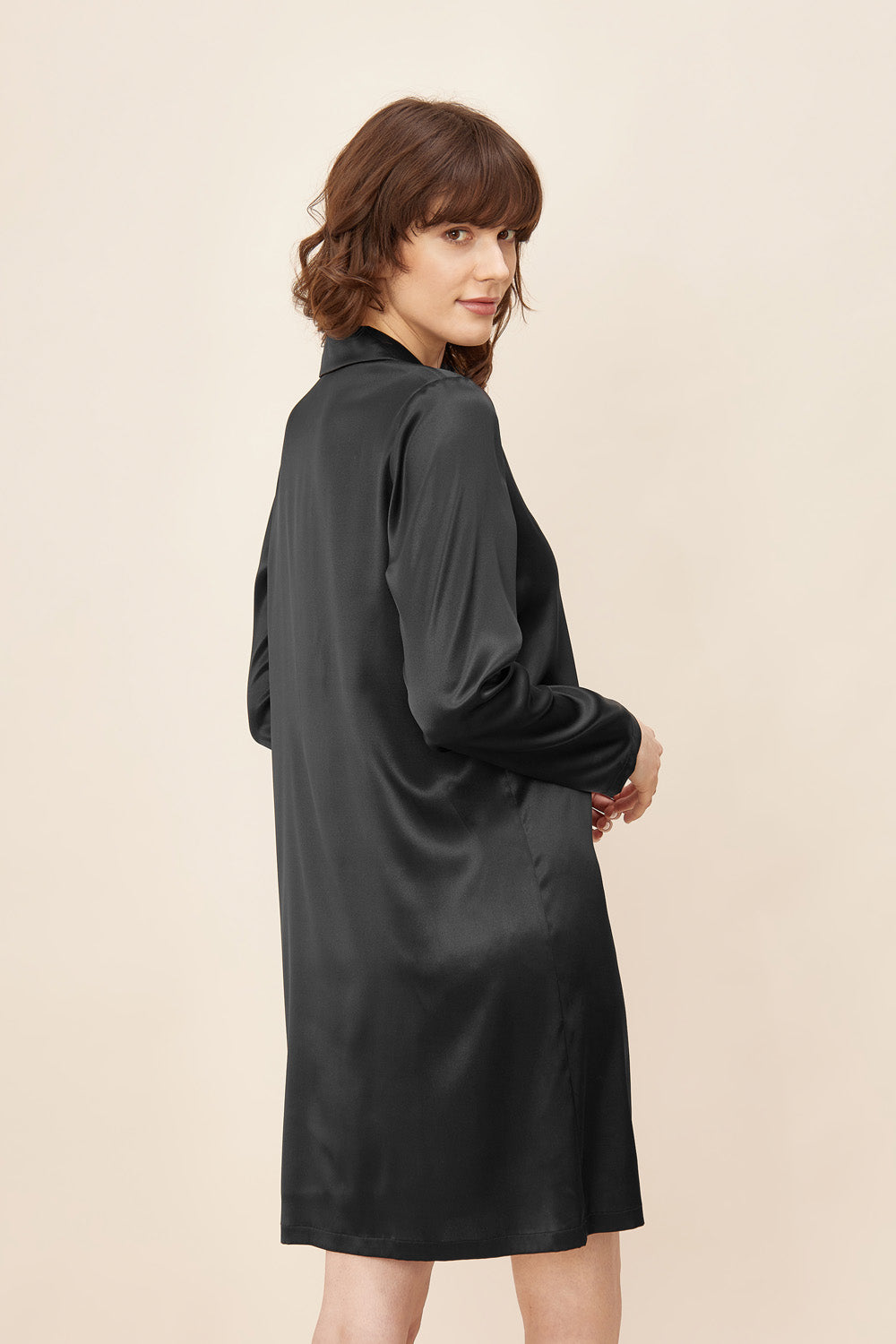 Feraud Night Dress Gots, 1/1 Sleeve, Button-Through, Lap (3881091) Black