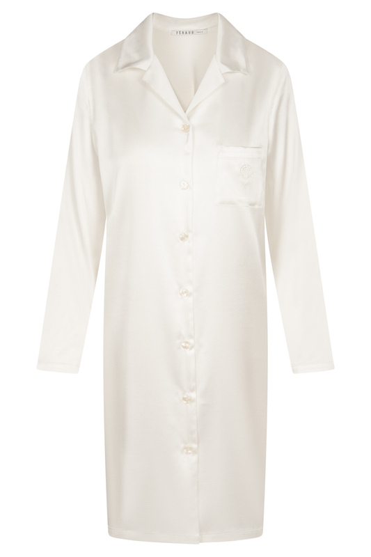 Féraud Nightgown front view in Ivory