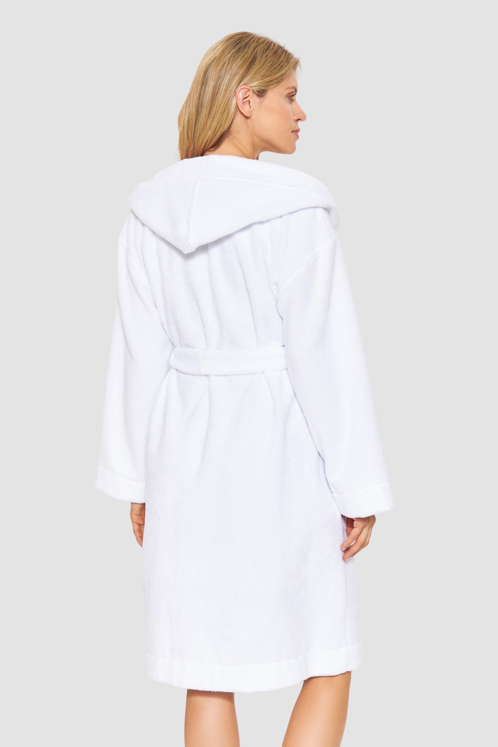 Feraud Robe, 1/1 Sleeve, Wrap-Around, Hooded, P (3881737) White