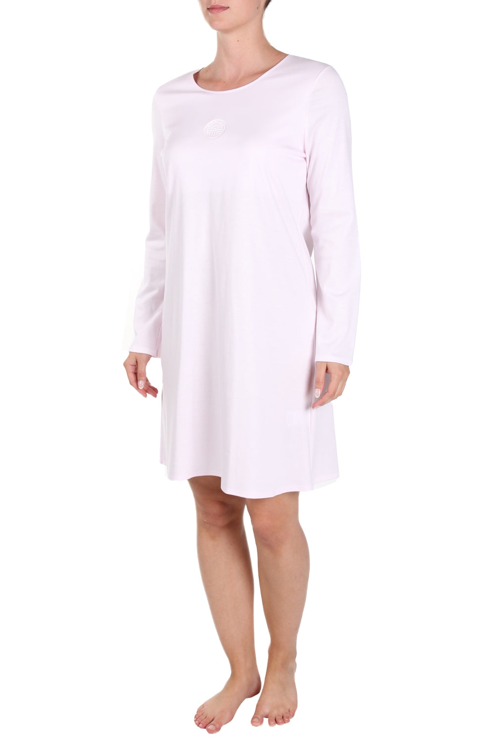 Feraud Night Dress, 1/1 Sleeve, Round Neck Interlock (3883011) Rose