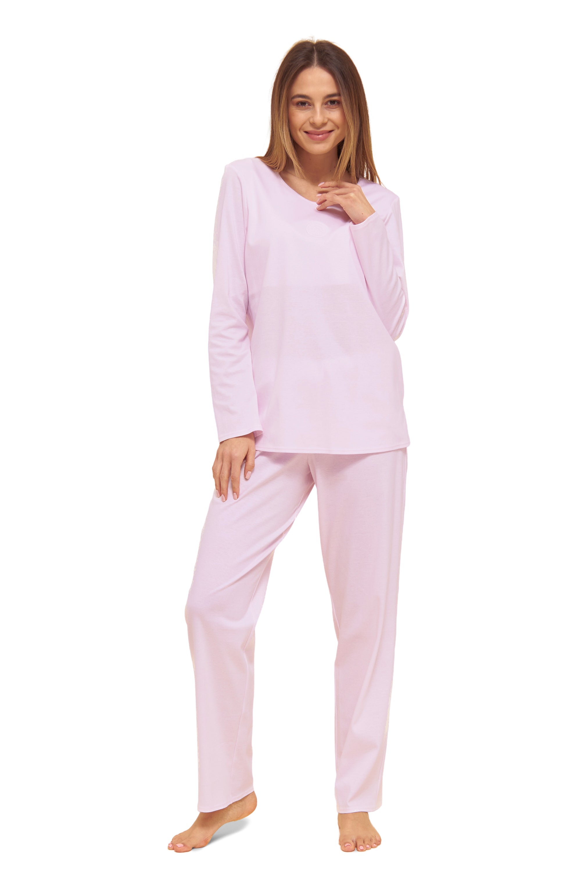Feraud Pajama, 1/1 Sleeve, Pants 1/1, Round Neck In (3883013) Rose