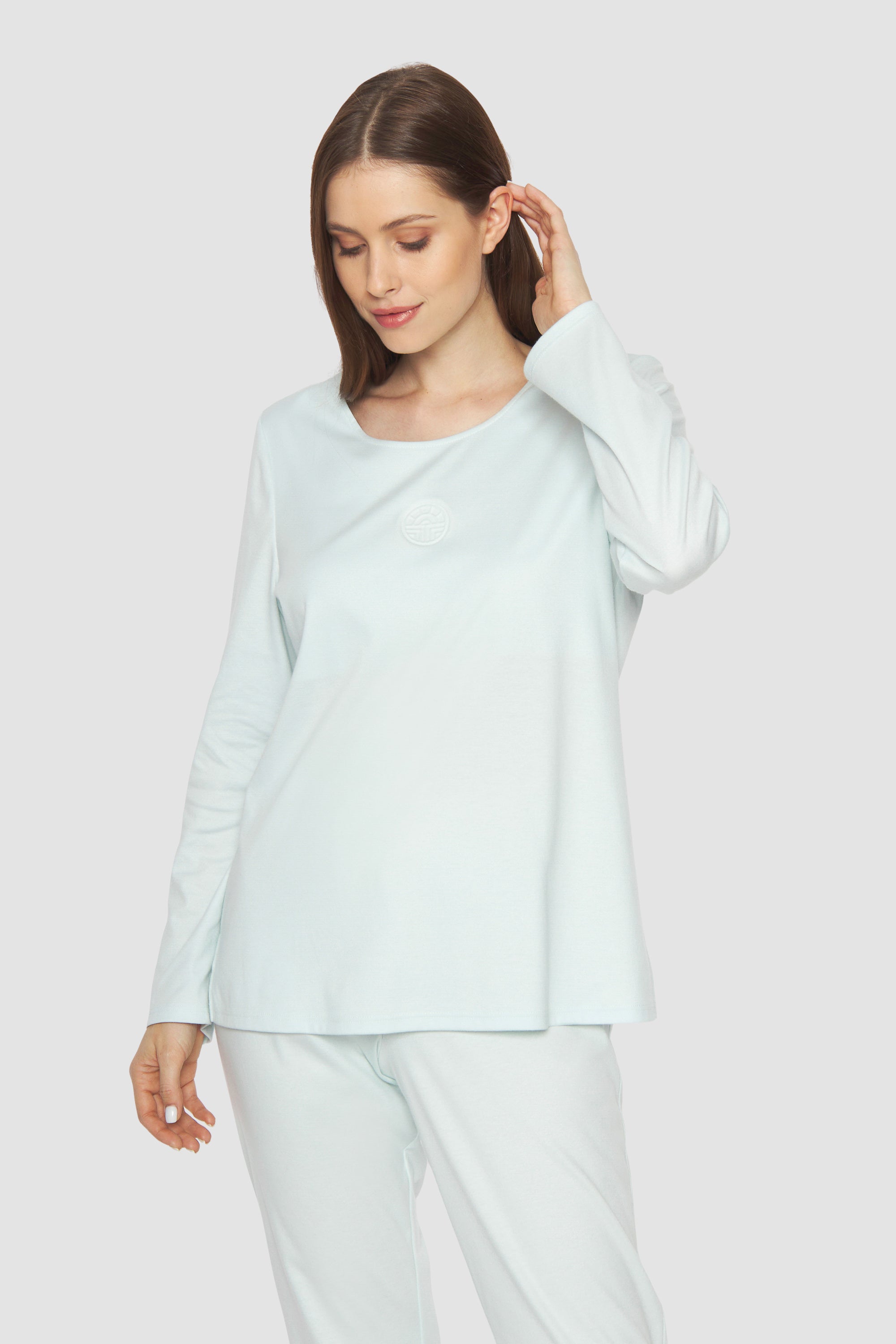 Feraud Pajama, 1/1 Sleeve, Pants 1/1, Round Neck In (3883013) Light Jade