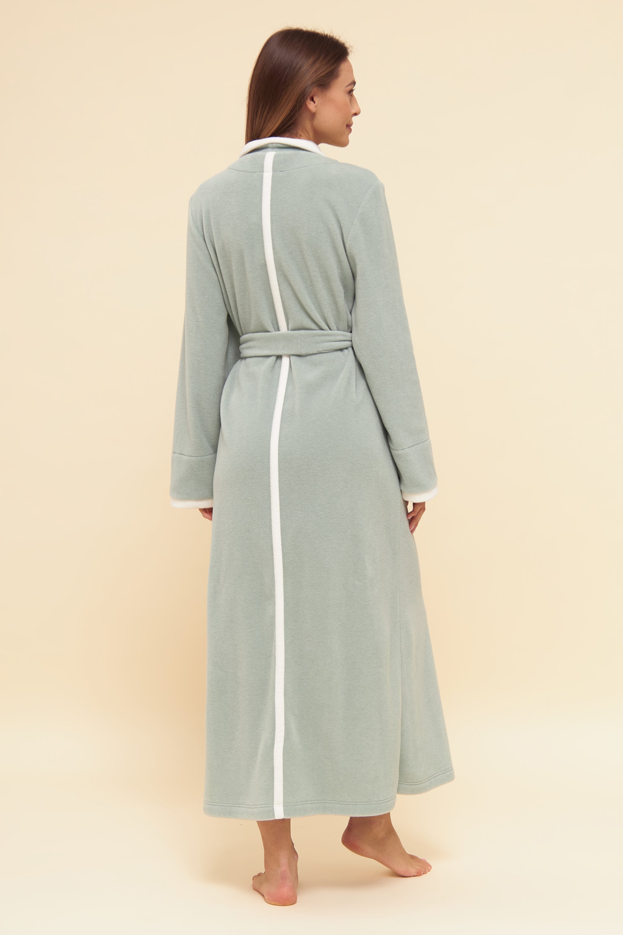 Feraud Robe, 1/1 Sleeve, Wrap-Around, Pockets F (3883157) Milky Green