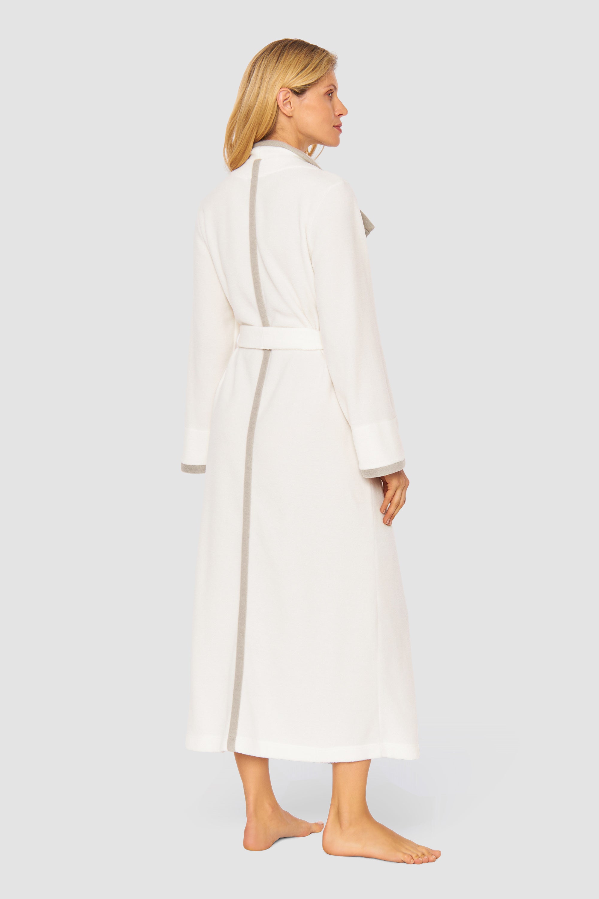 Feraud Robe, 1/1 Sleeve, Wrap-Around, Pockets F (3883157) Ivory