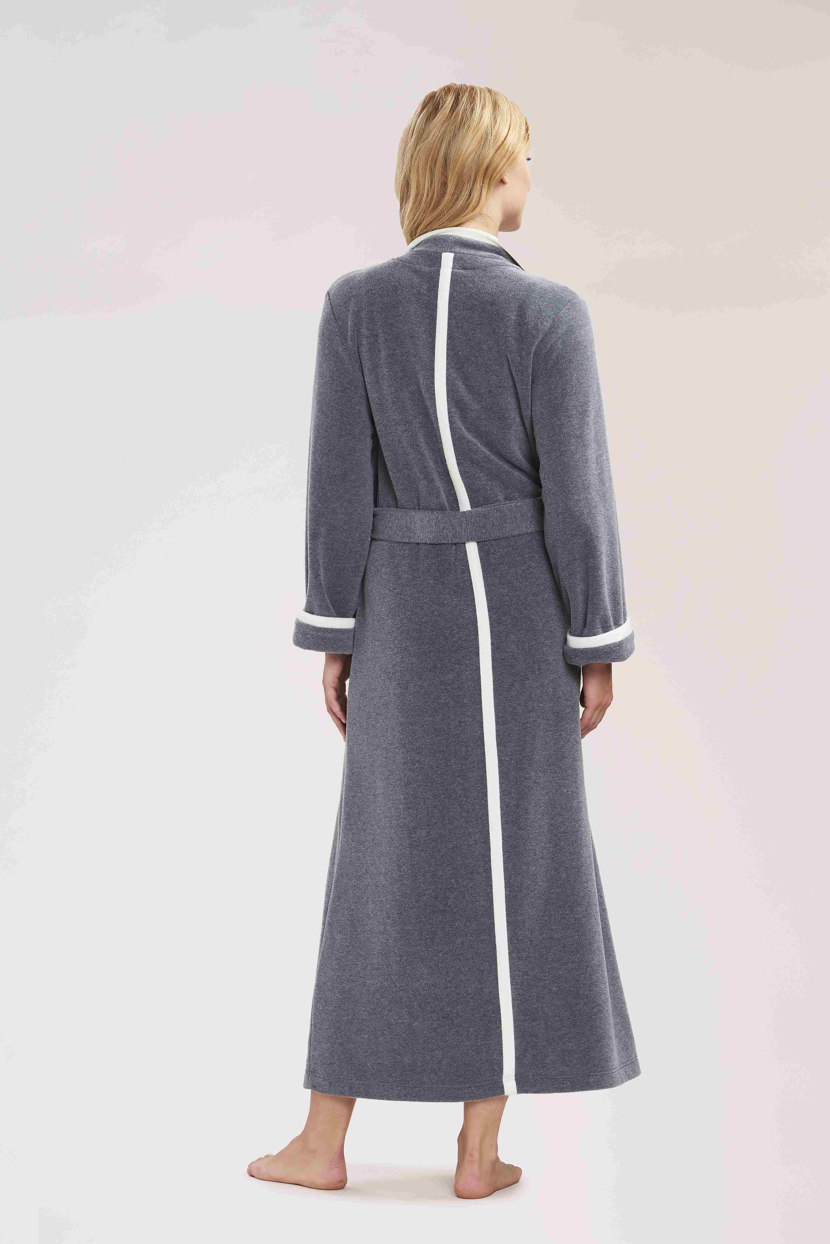 Feraud Robe, 1/1 Sleeve, Wrap-Around, Pockets F (3883157) Heather Dark Grey