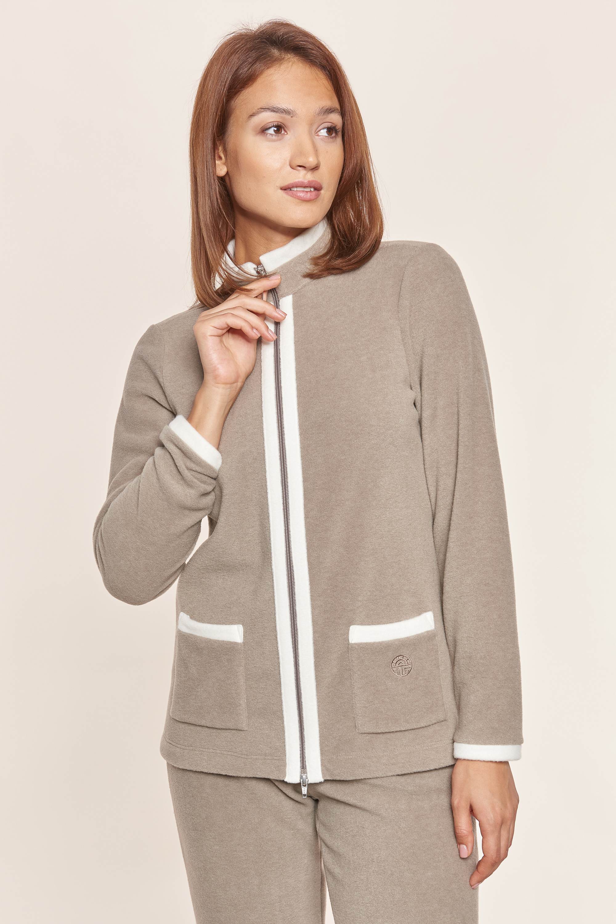 Feraud Lounge Suit, 1/1 Sleeve, Pants 1/1, Zipper, Pocke (3883158) Greige