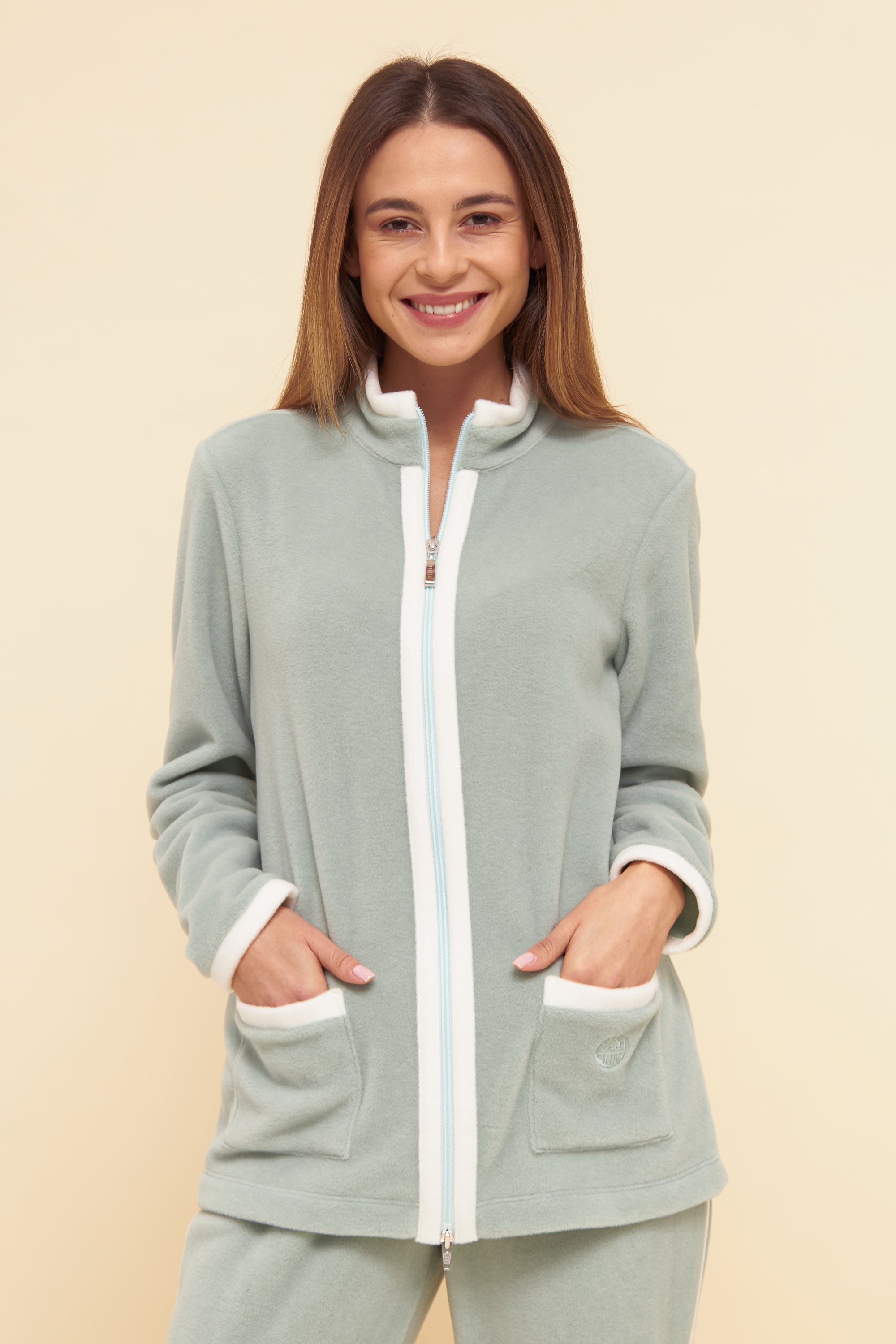 Feraud Lounge Suit, 1/1 Sleeve, Pants 1/1, Zipper, Pocke (3883158) Milky Green