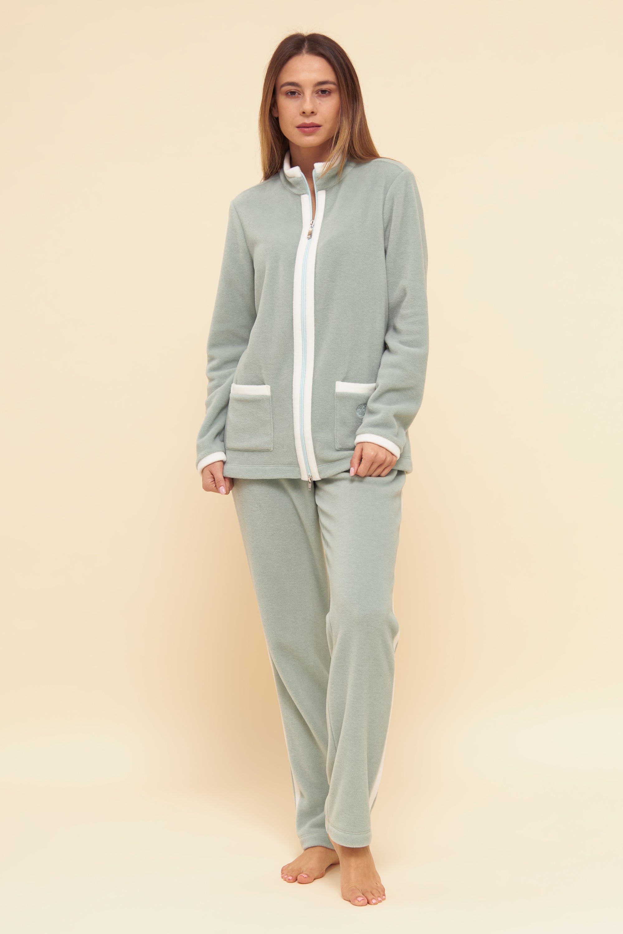 Feraud Lounge Suit, 1/1 Sleeve, Pants 1/1, Zipper, Pocke (3883158) Milky Green