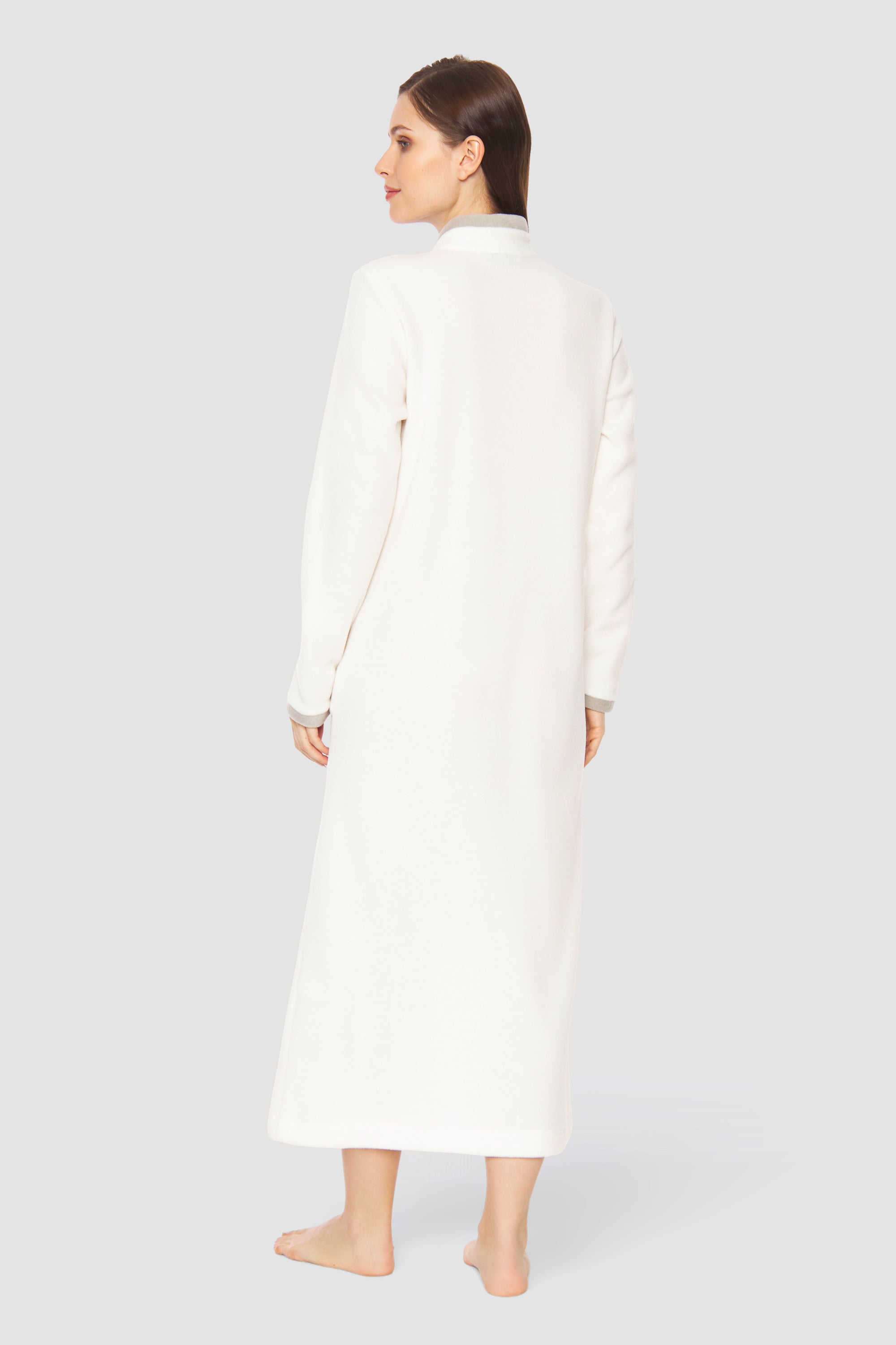 Feraud Robe, 1/1 Sleeve, Zipper Fleece, Nos (3883170) Ivory