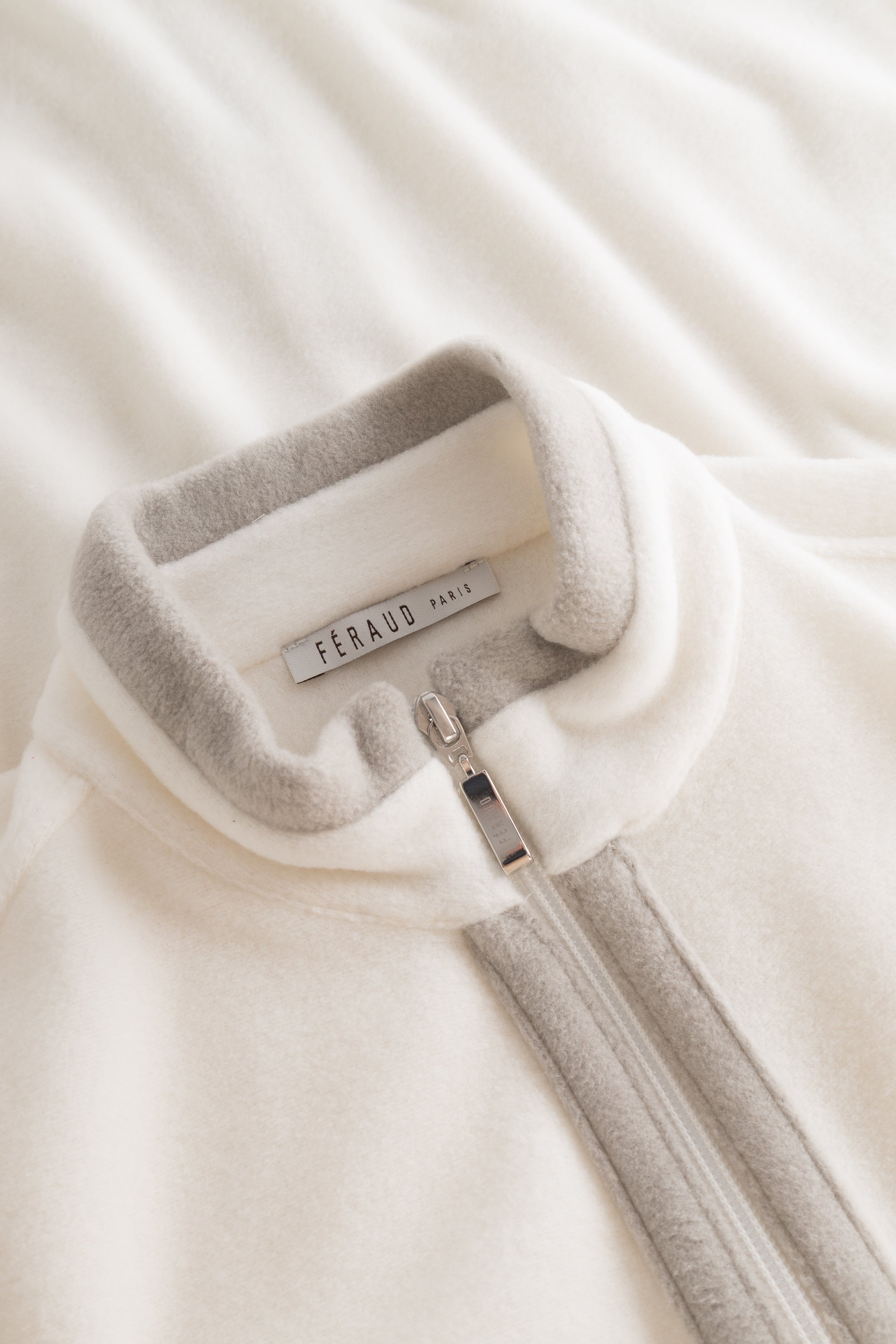 Feraud Robe, 1/1 Sleeve, Zipper Fleece, Nos (3883170) Ivory