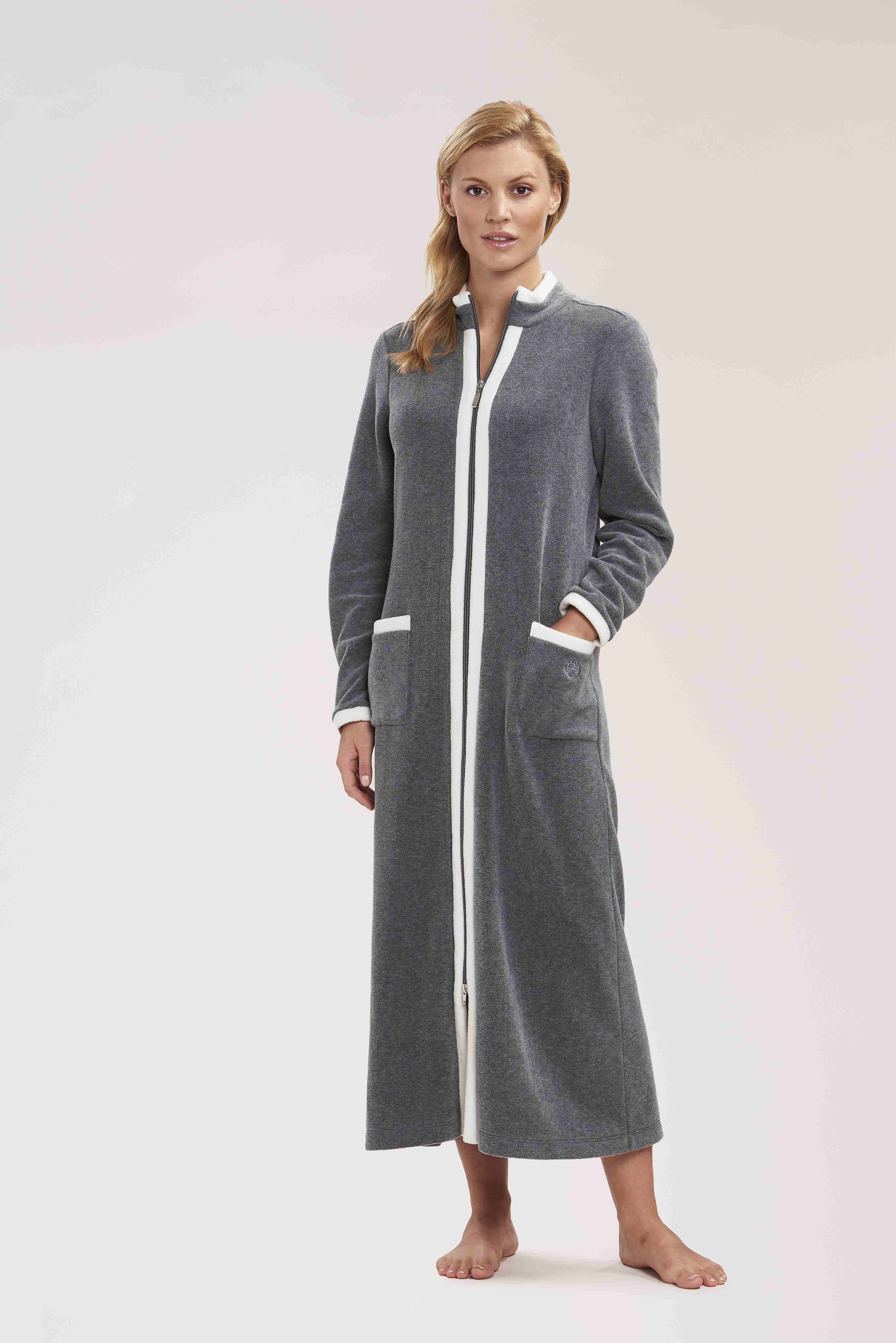 Feraud Robe, 1/1 Sleeve, Zipper Fleece, Nos (3883170) Heather Dark Grey