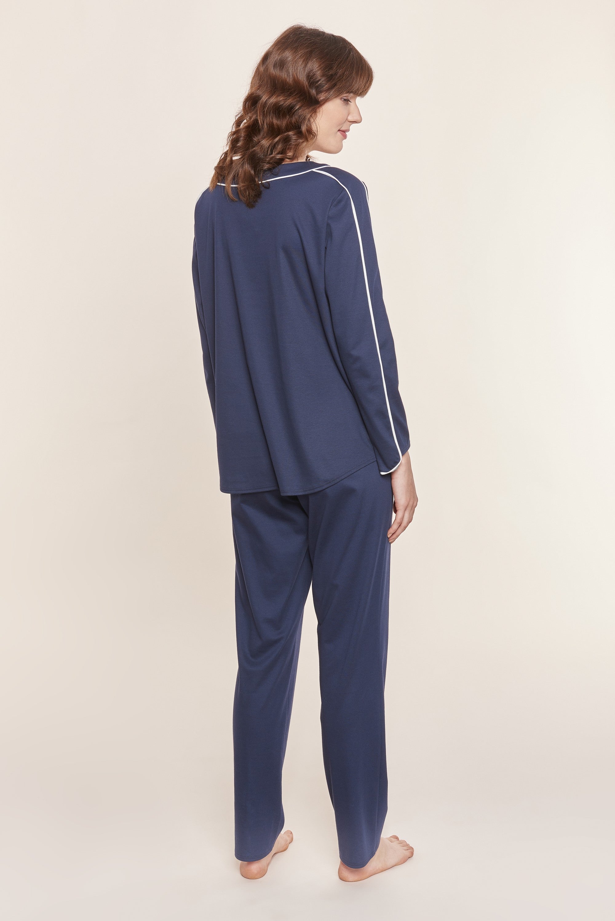 Feraud Pajama, 1/1 Sleeve, Pants 1/1, Round Neck Pu (3883179) Navy
