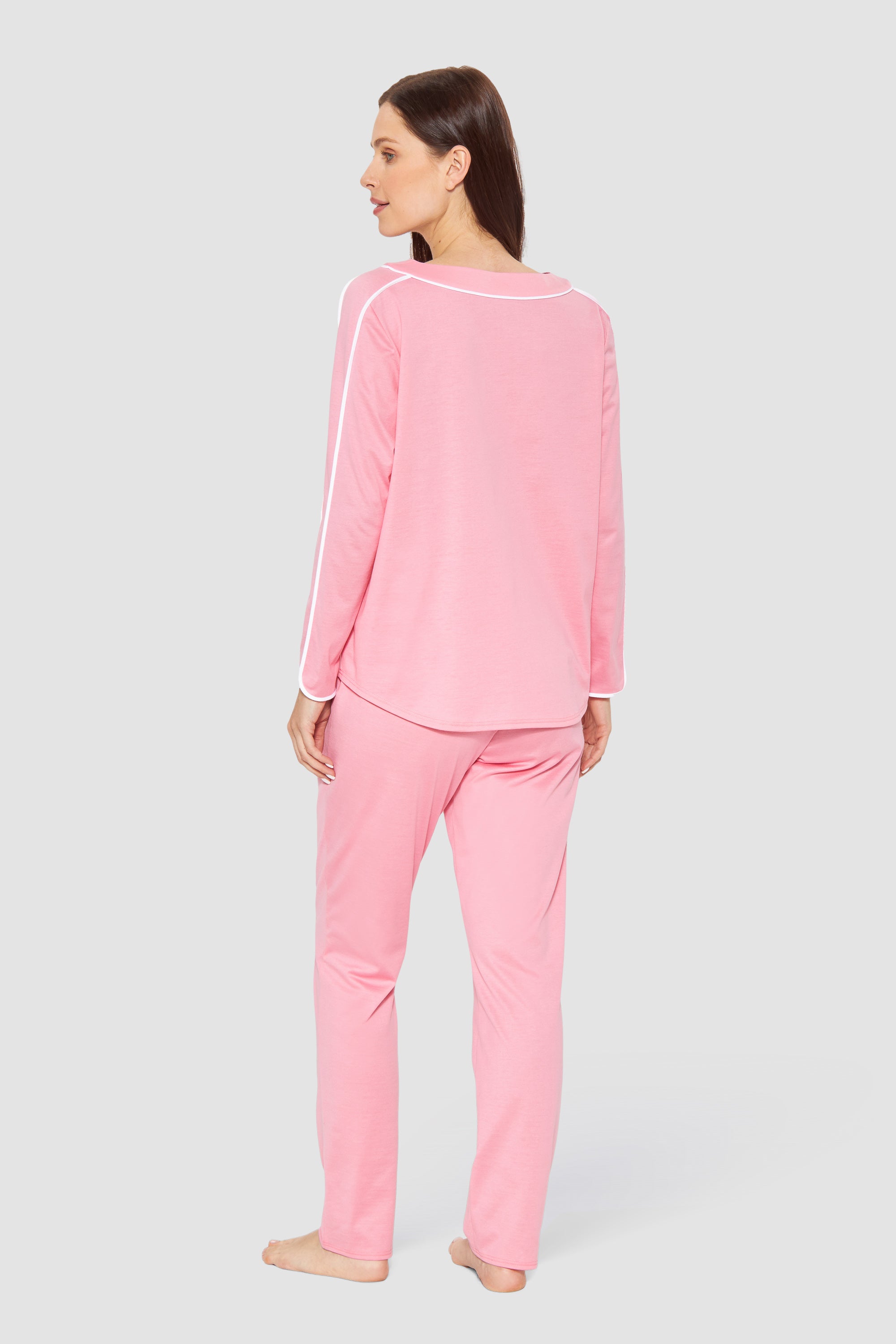 Feraud Pajama, 1/1 Sleeve, Pants 1/1, Round Neck Pu (3883179) Soft Pink
