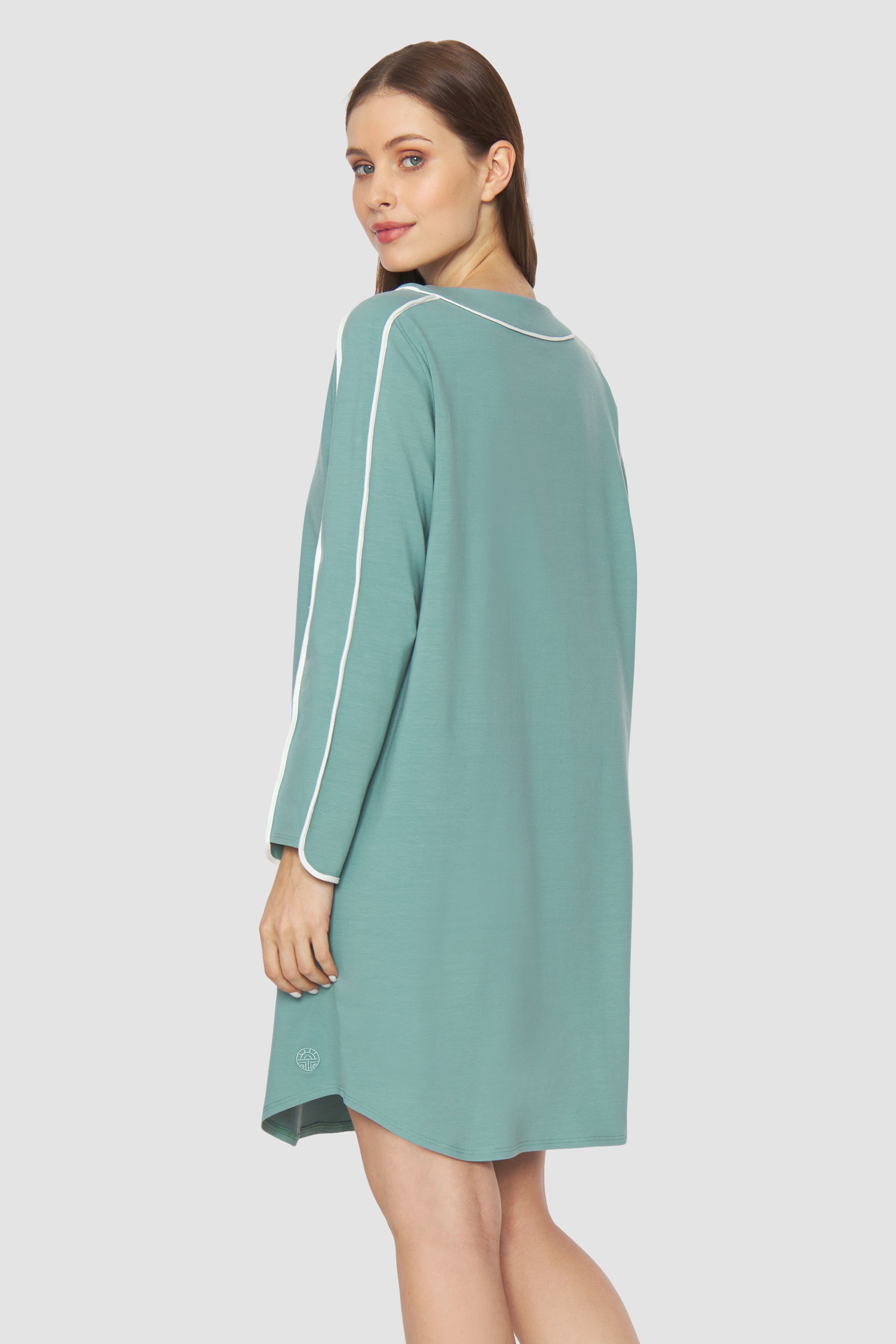 Feraud Night Dress, 1/1 Sleeve, Round Neck Pure Look (3883180) Dusty Jade