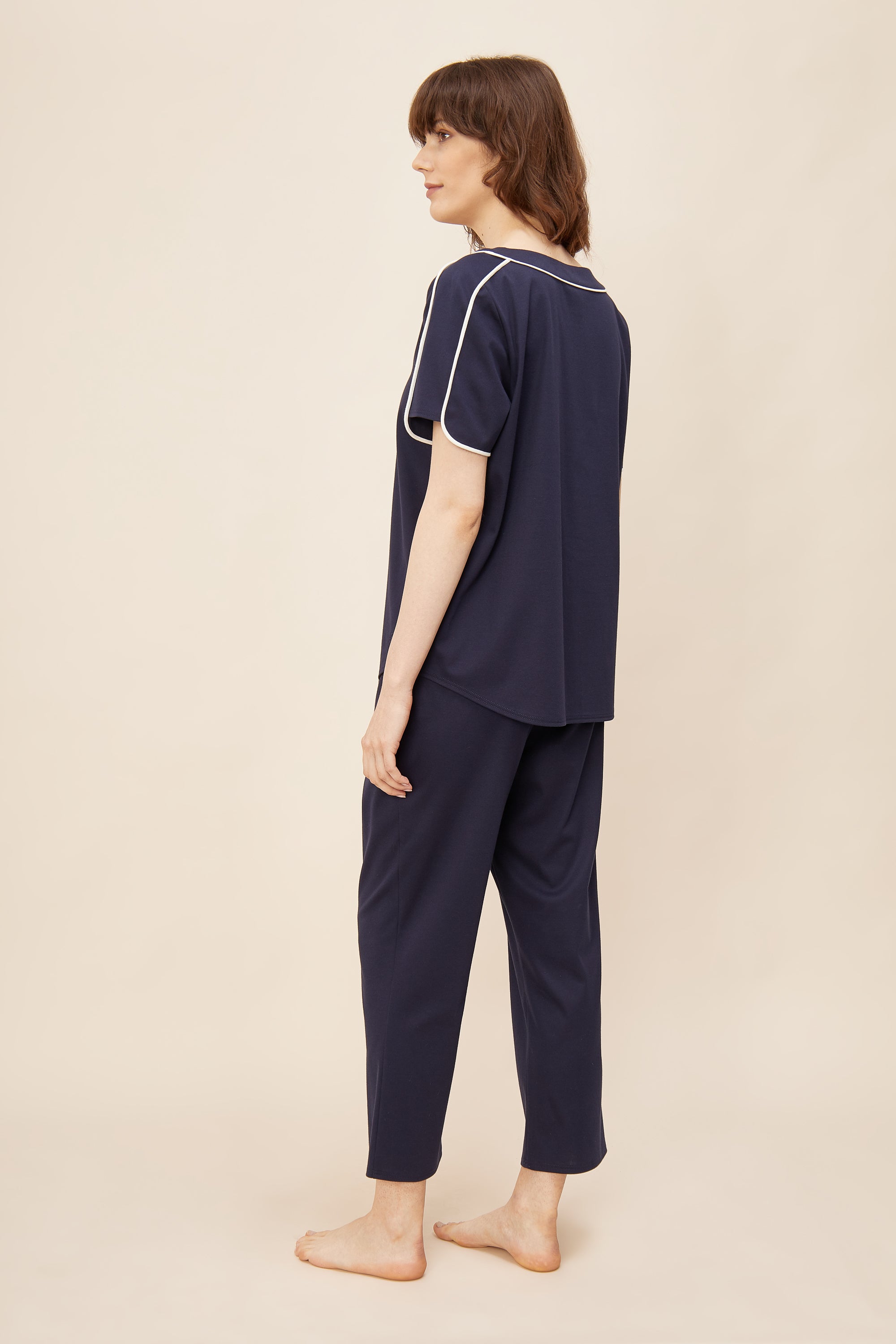 Feraud Pajama, 1/2 Sleeve, Pants 7/8, Round Neck Pu (3884072) Navy