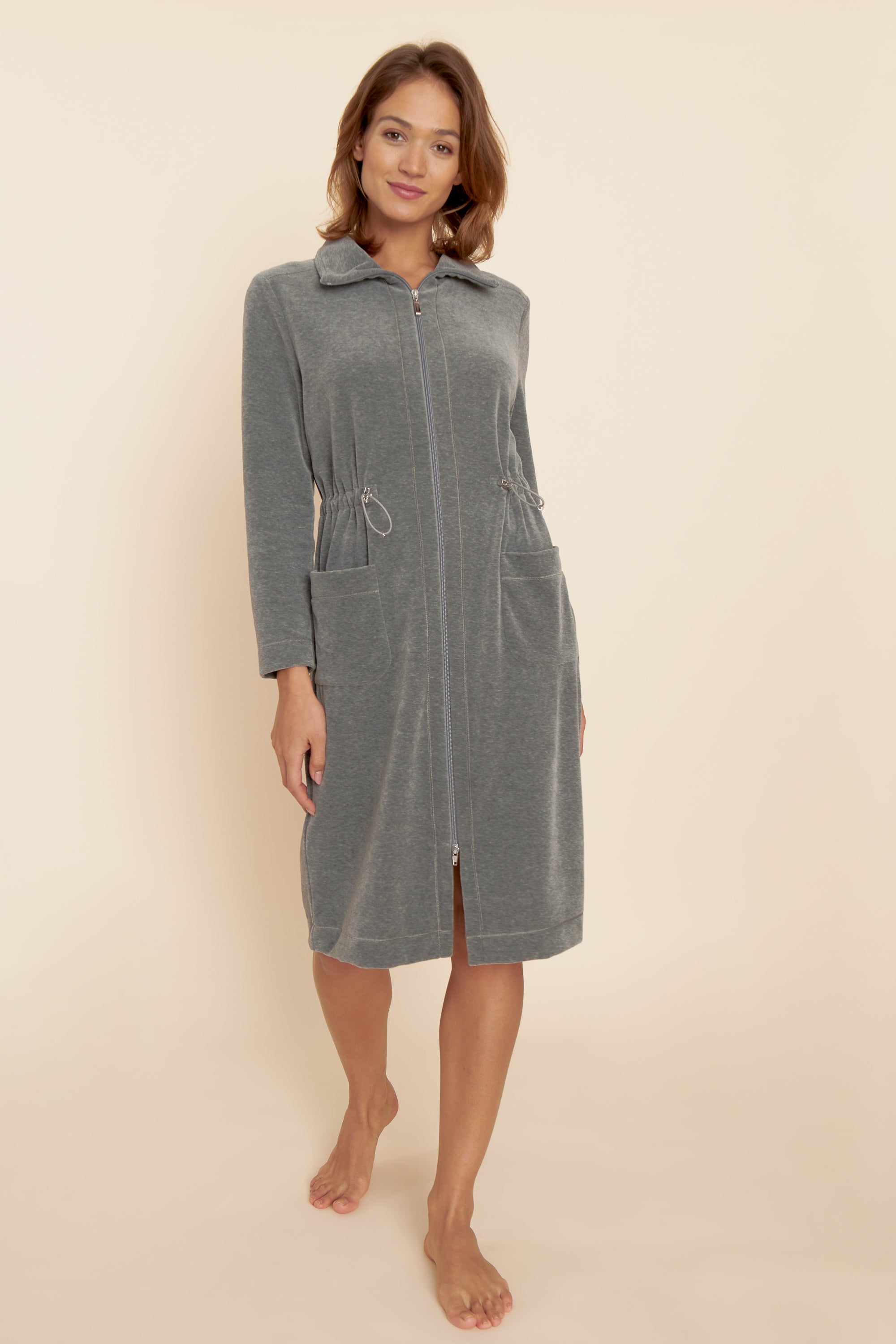 Feraud Robe, 1/1 Sleeve, Zipper, Pockets Heathe (3884139) Heather Dark Grey